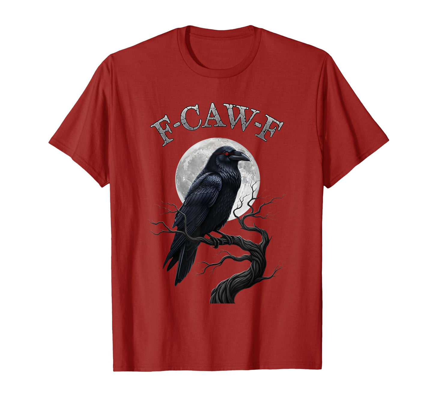 F-Caw-F Black Crow Pun Funny Bird Cawing Grunge T-Shirt