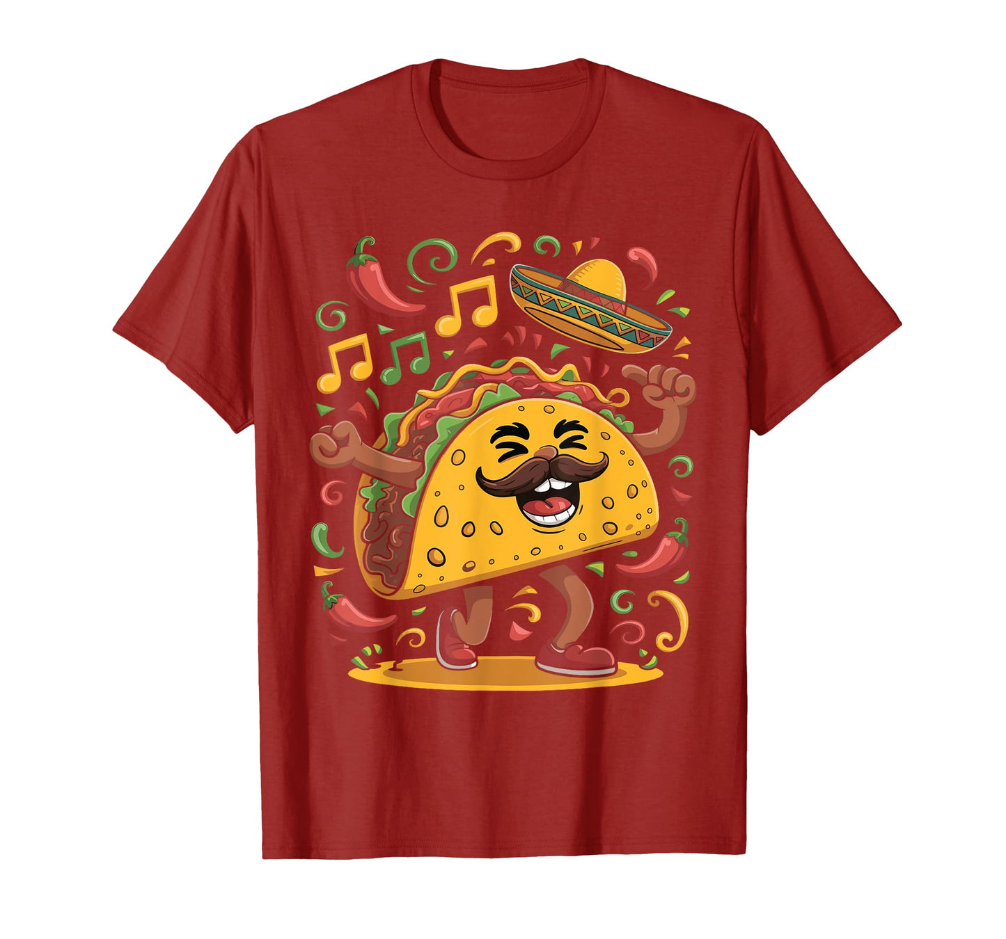 Cinco De Mayo Fiesta Mexican Taco Sombrero Funny T-Shirt