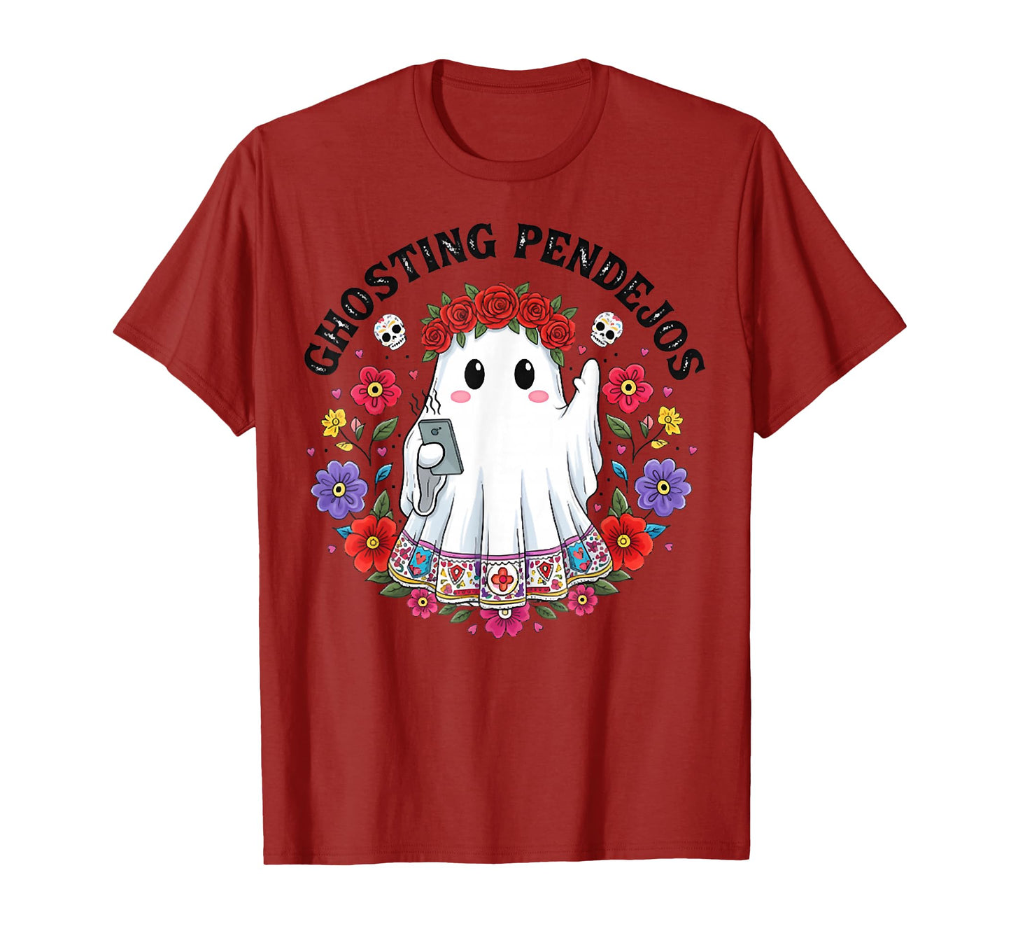 Ghosting Pendejos,Cute Spanish Halloween Ghost,Conchas Ghost T-Shirt