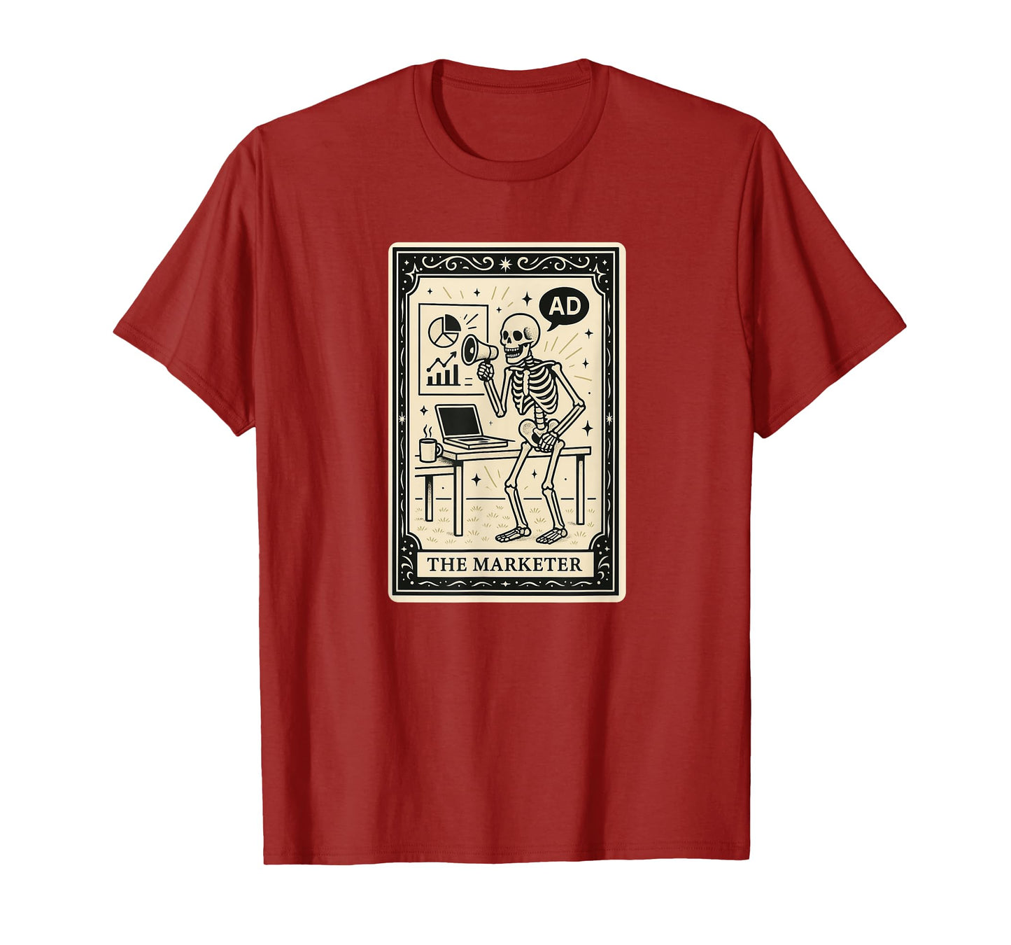 The Marketer Tarot Card Spooky Gothic Marketing Advertising T-Shirt