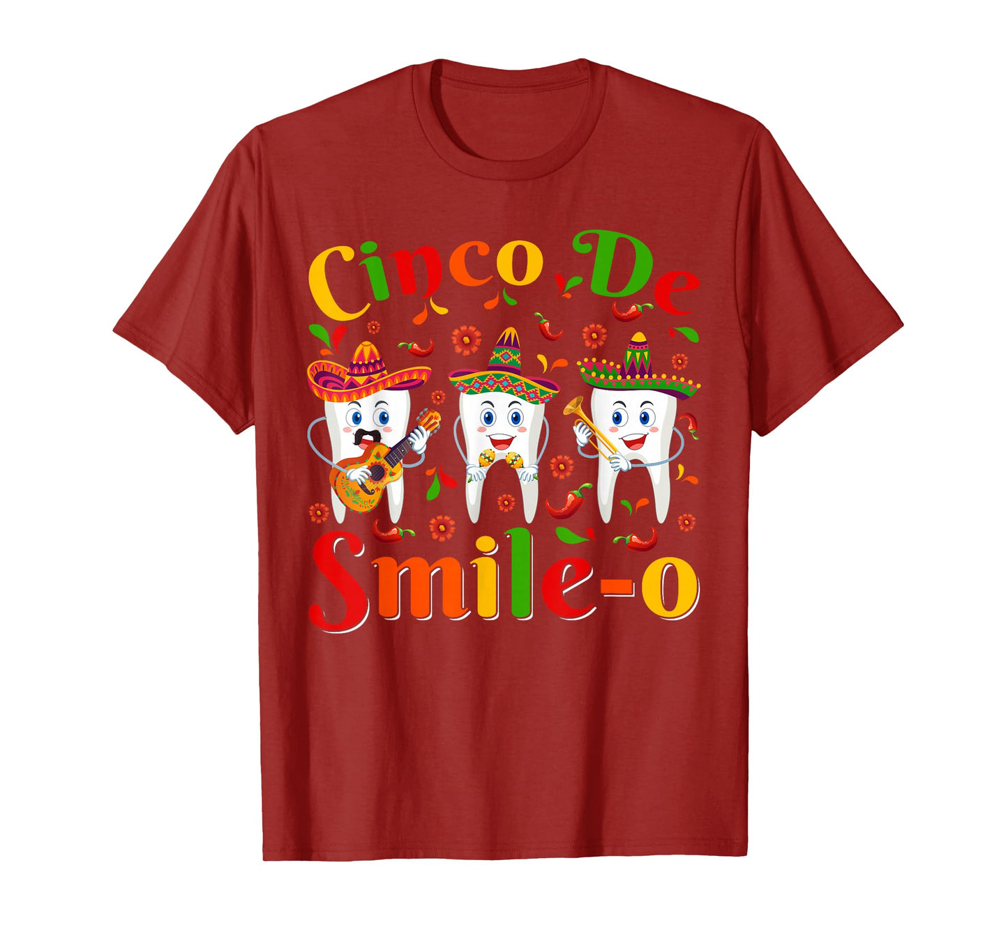 Funn Cinco De Smile-O Sombrero Teeth Cinco De Mayo Women Men T-Shirt