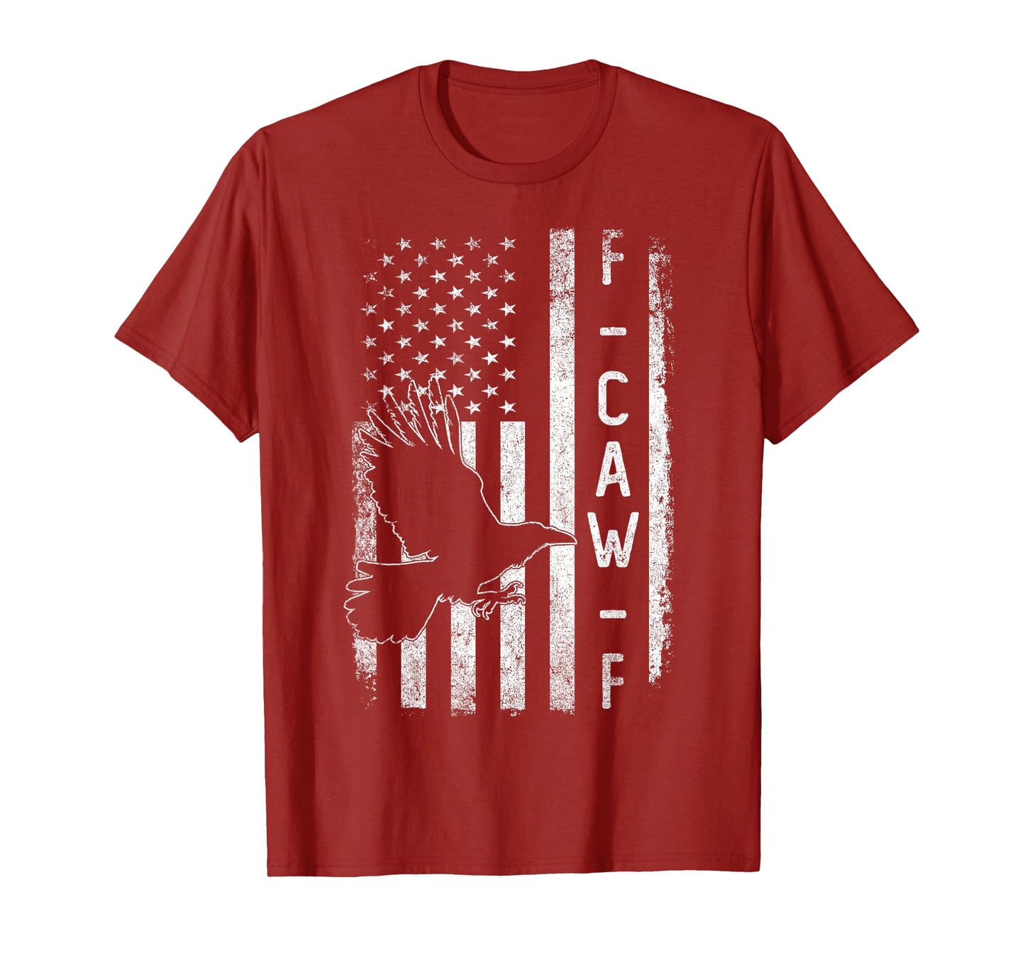 f-caw-f Funny Crow USA Flag Vintage T-Shirt