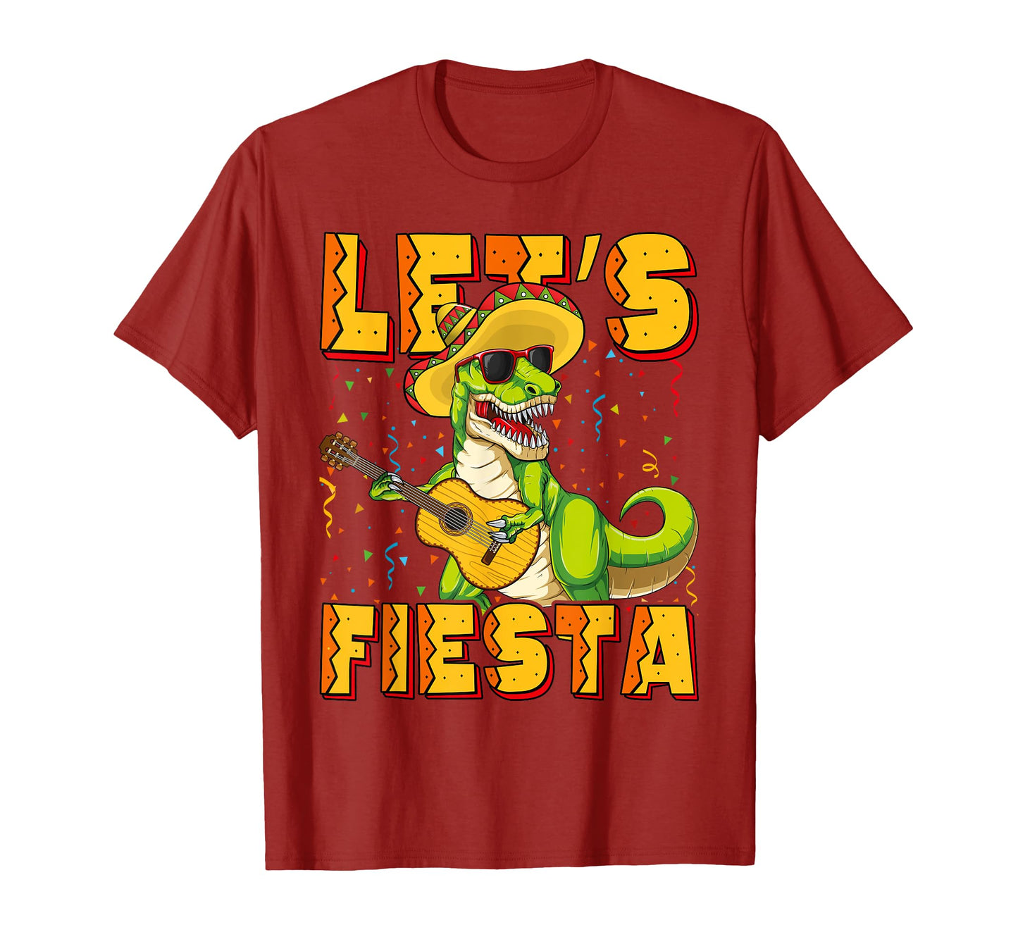 T Rex Cinco de Mayo Shirt Kids Boys Dinosaur Let's Fiesta T-Shirt