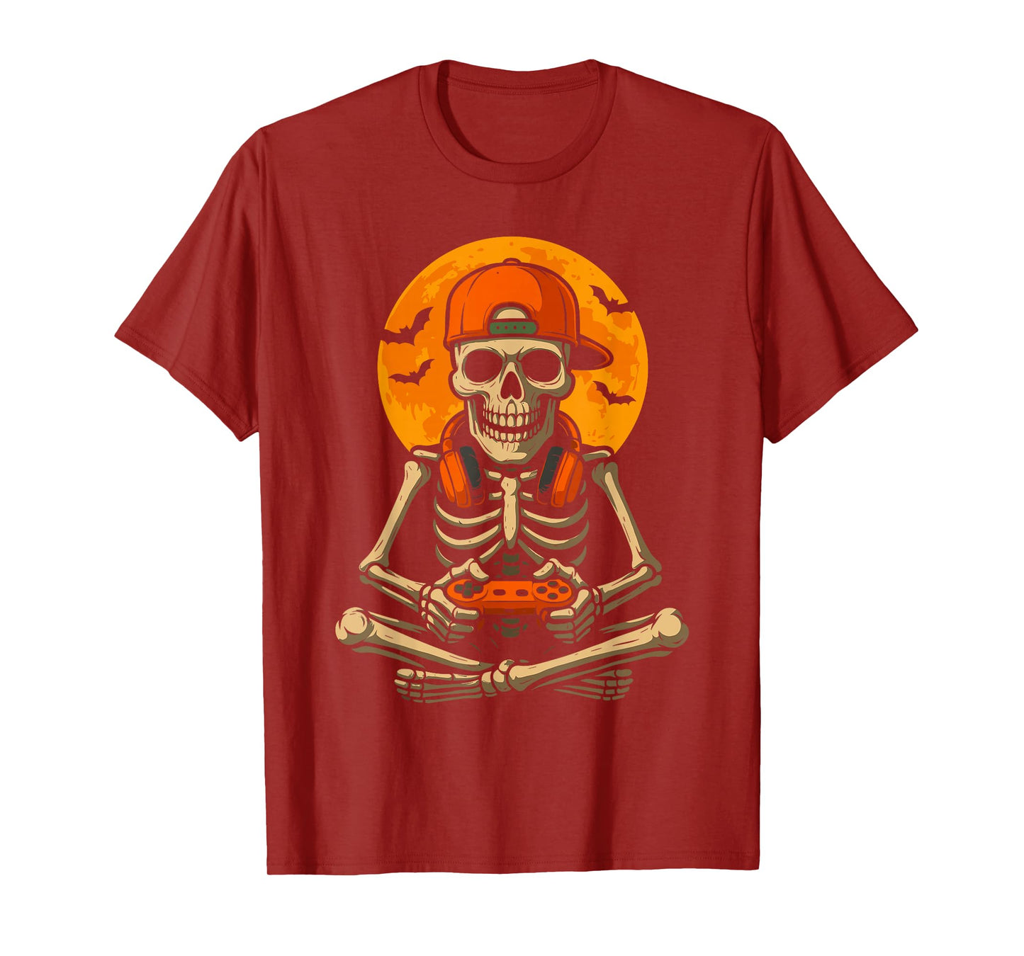Skeleton Gamer Halloween Video Game Spooky Gaming Outfit T-Shirt