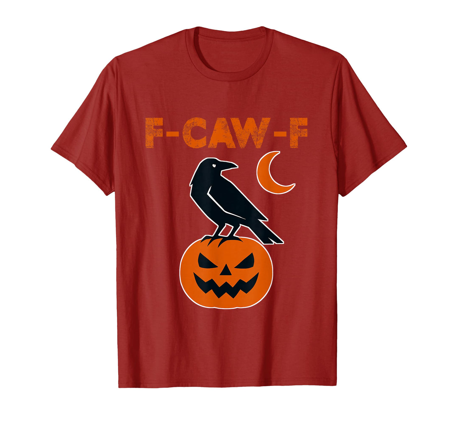 Black Crow, F-Caw-F Funny Black Bird Moon Gothic Adult Humor T-Shirt