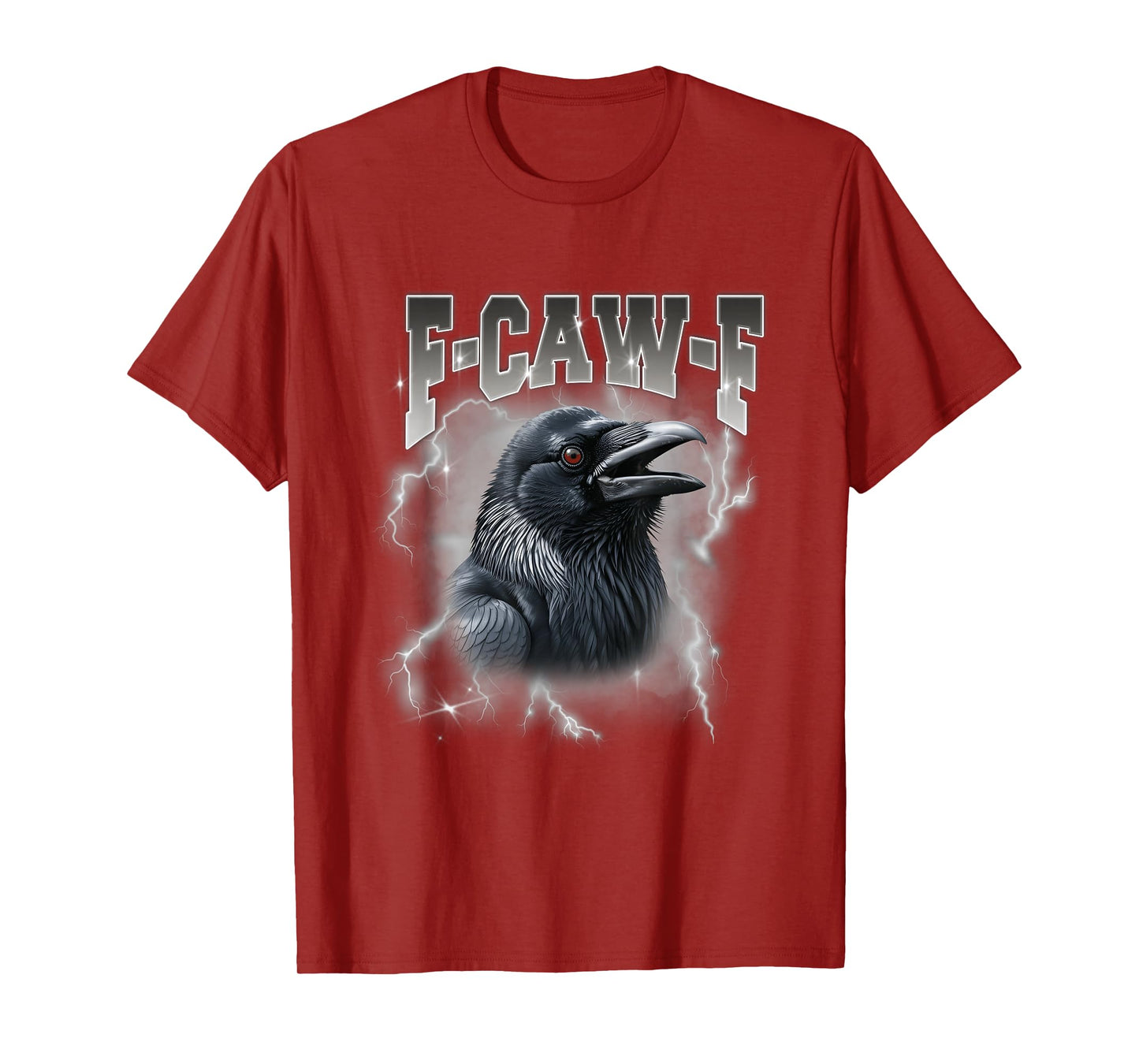 F-Caw-F Black Crow Blackbird FCAWF Vintage Bootleg T-Shirt