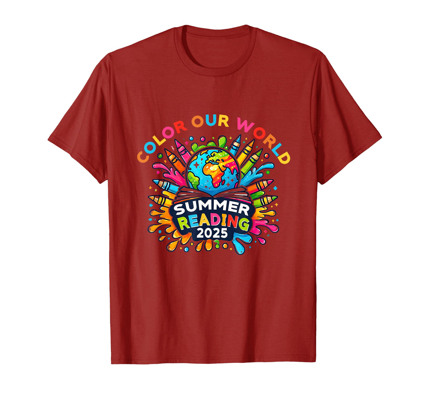 Color Our World Summer Reading 2025 Creativity Enthusiast T-Shirt