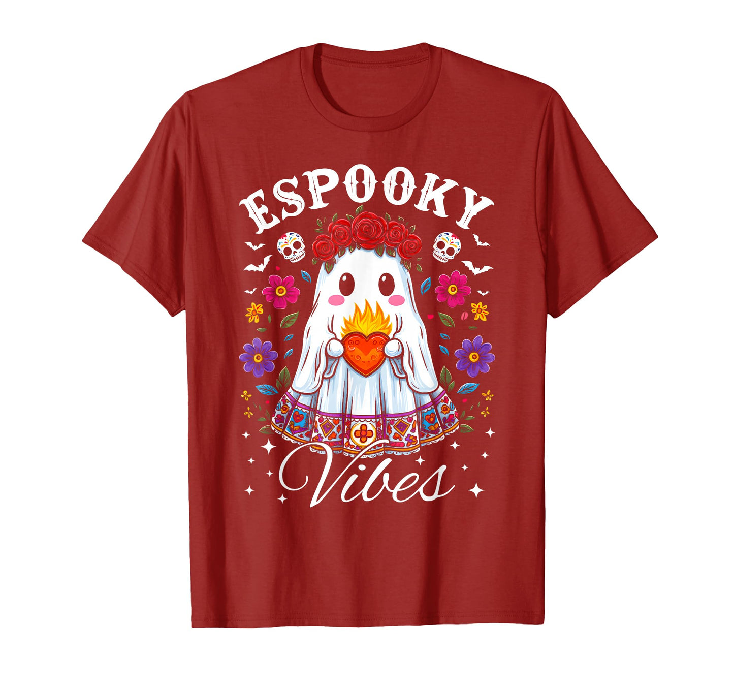 Espooky Vibes Maestra Halloween Spanish Mexican Teacher T-Shirt