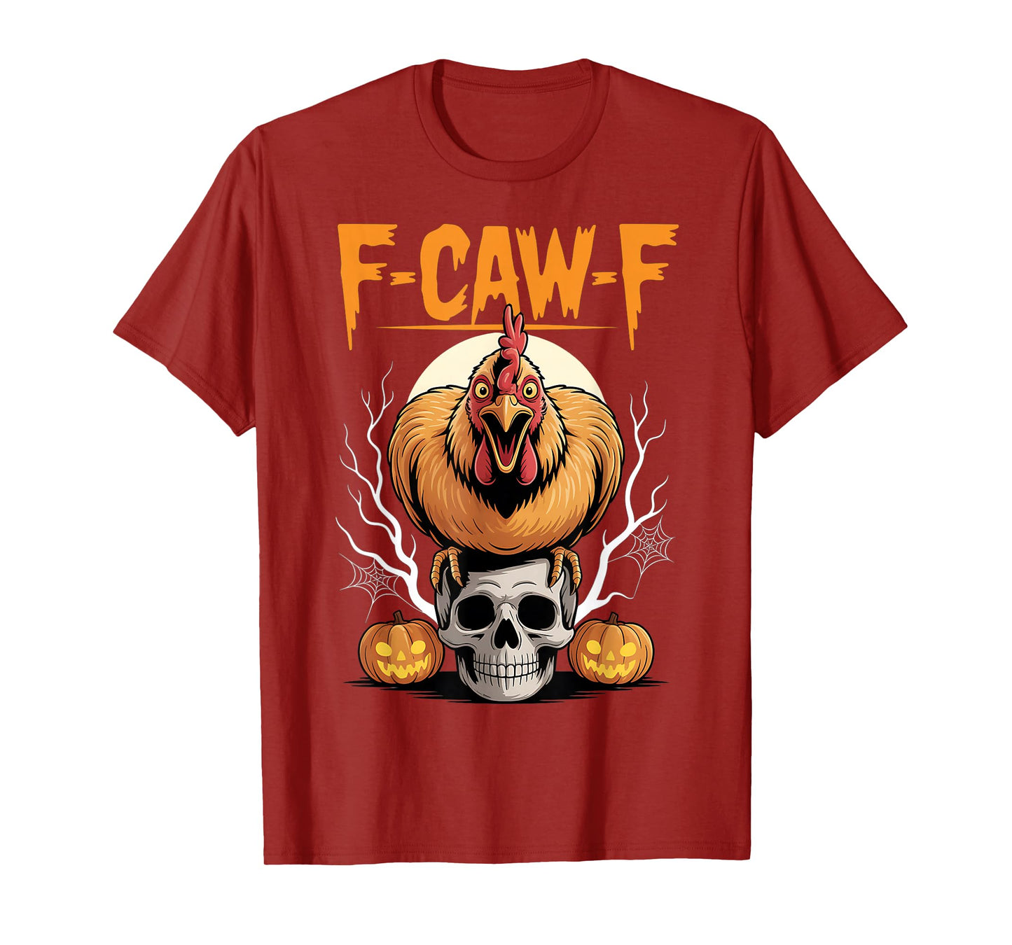 Retro F-Caw-F Funny Chicken Humor Quote Meme T-Shirt