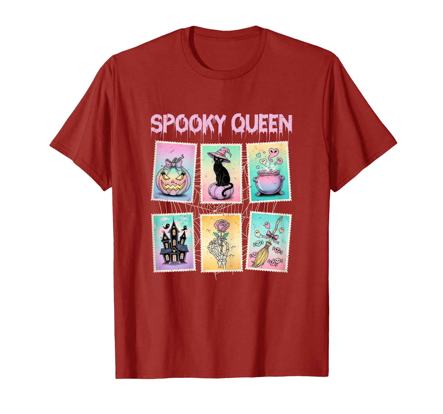 Spooky Queen Pastel Gothic Witchy Aesthetic Cute Halloween T-Shirt
