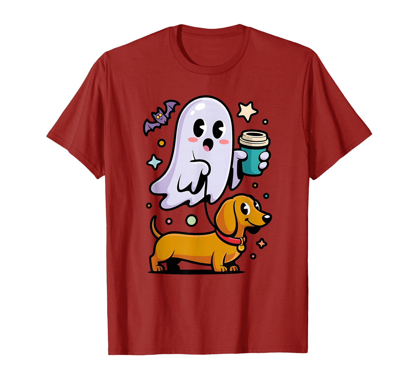 Funny Dachshund Ghost Halloween Spooky Season Weenie Dog T-Shirt