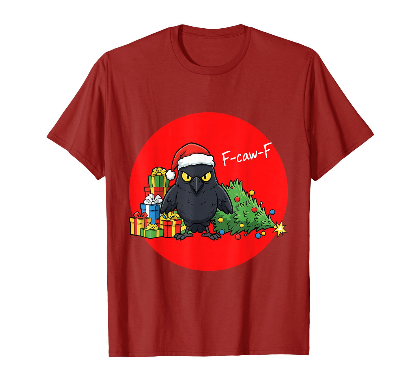 Funny Christmas F-caw-F Crow Holidays T-Shirt