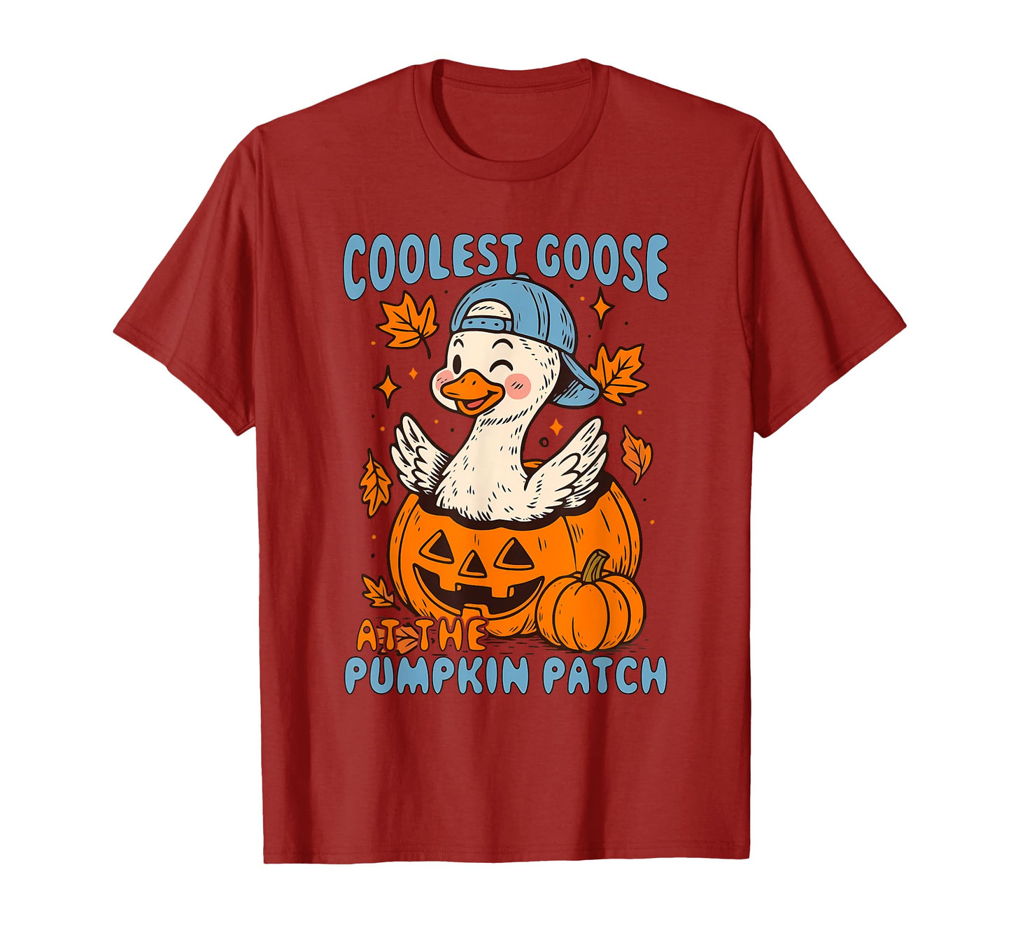 Coolest Goose at The Patch, Fall Goose Pumpkin Patch Toddler T-Shirt