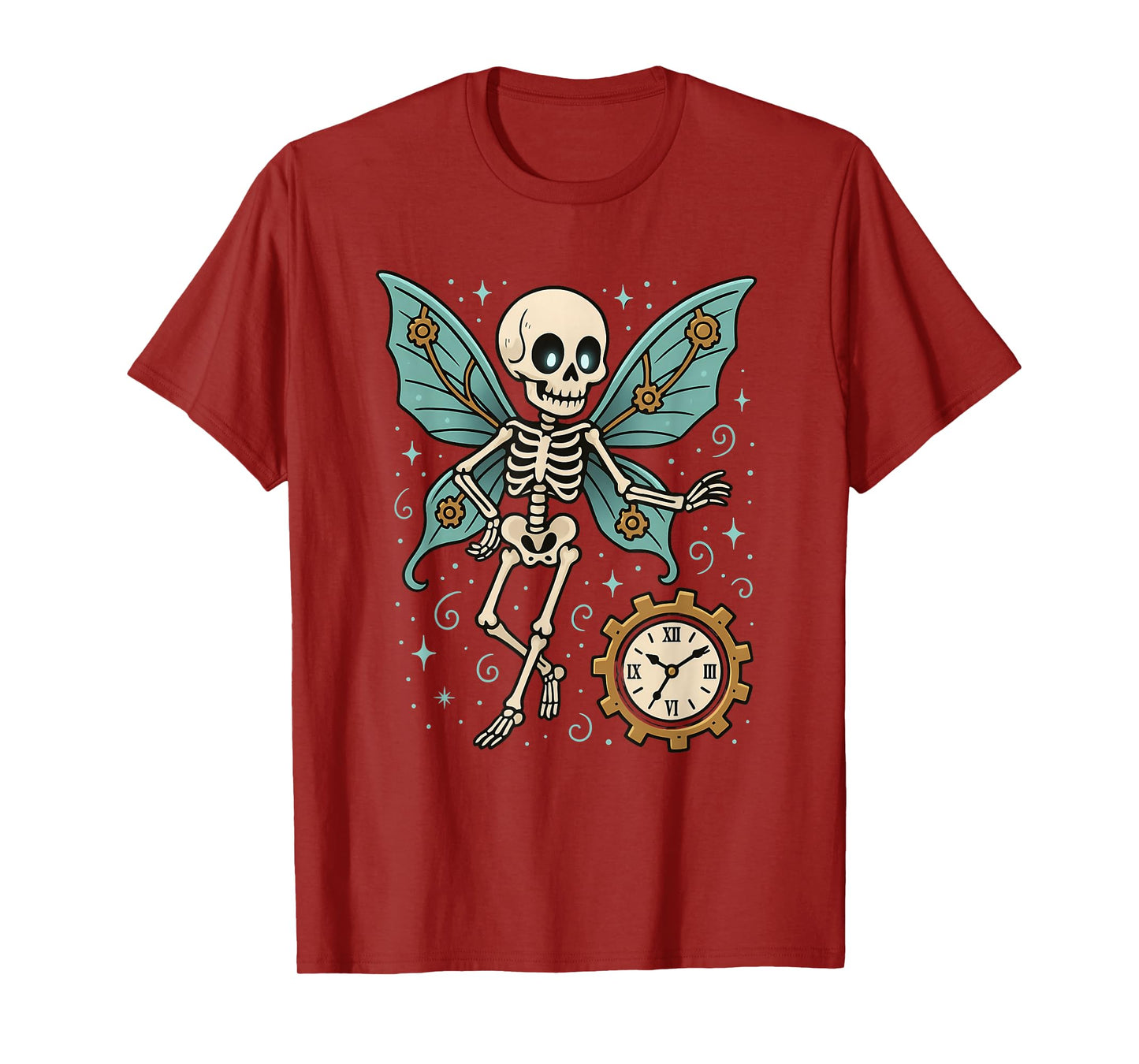 Steampunk Skeleton Fairy with Clock T-Shirt
