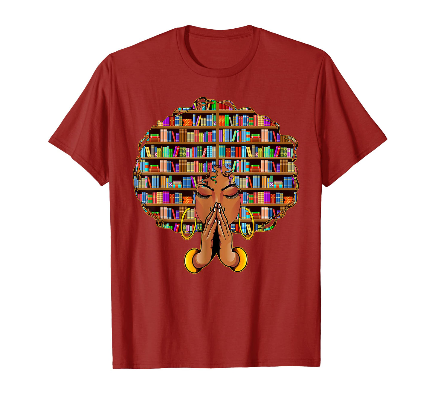 Black History Month Afro Women Girls Book Lover Librarian T-Shirt