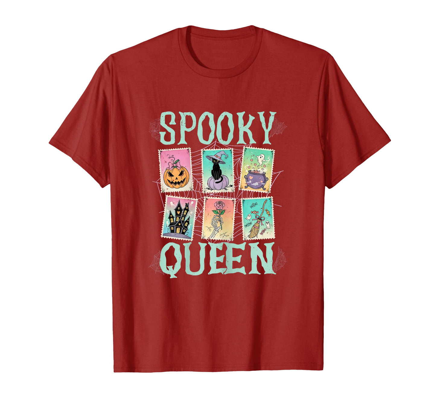 Spooky Queen Pastel Gothic Witchy Aesthetic Cute Halloween T-Shirt