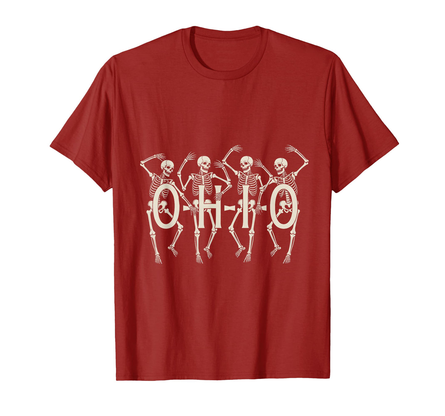 Funny O-H-I-O State Skeleton Ohio Vintage Halloween Costume T-Shirt