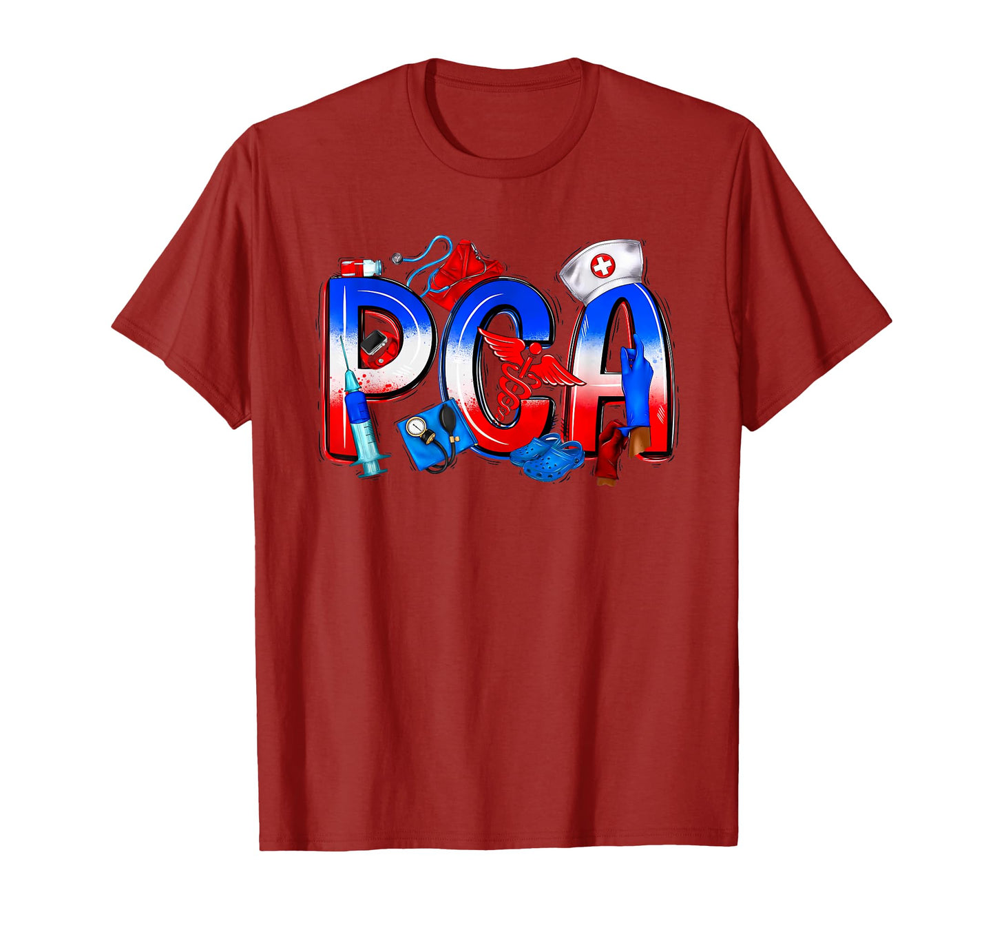 Cute Patriotic Us Flag Pca 4th of July National Nurse 2025 T-Shirt