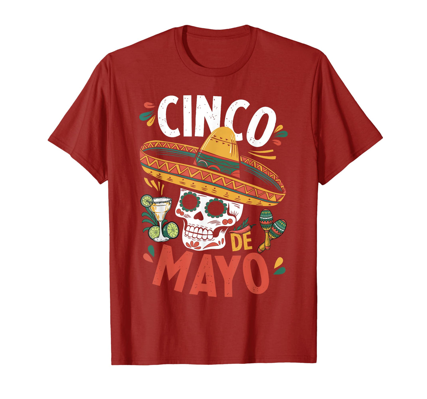 Cinco De Mayo Funny Camisa Mexican Sombrero Fiesta T-Shirt