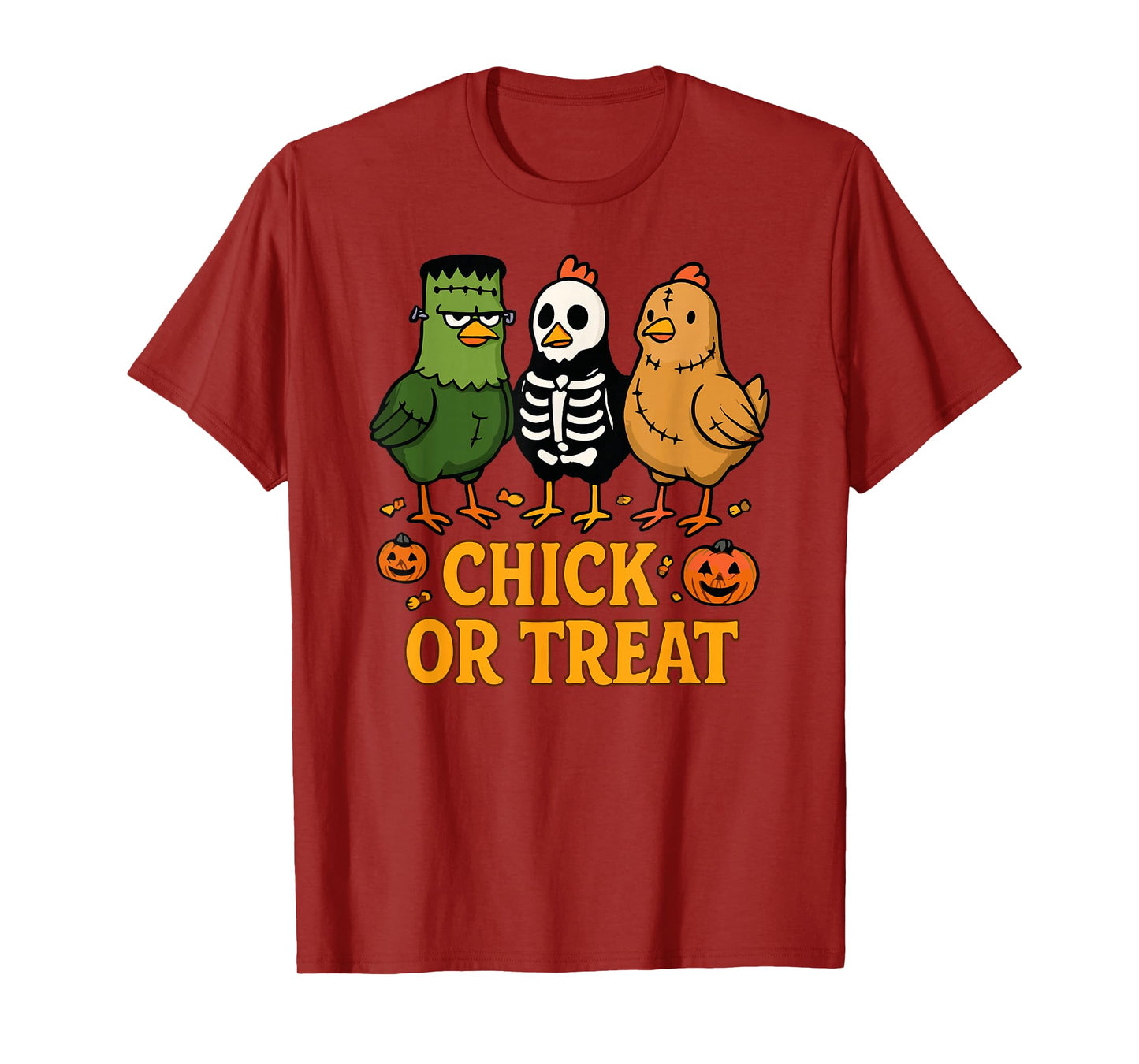 Chick or Treat Funny Chicken Halloween Costume T-Shirt