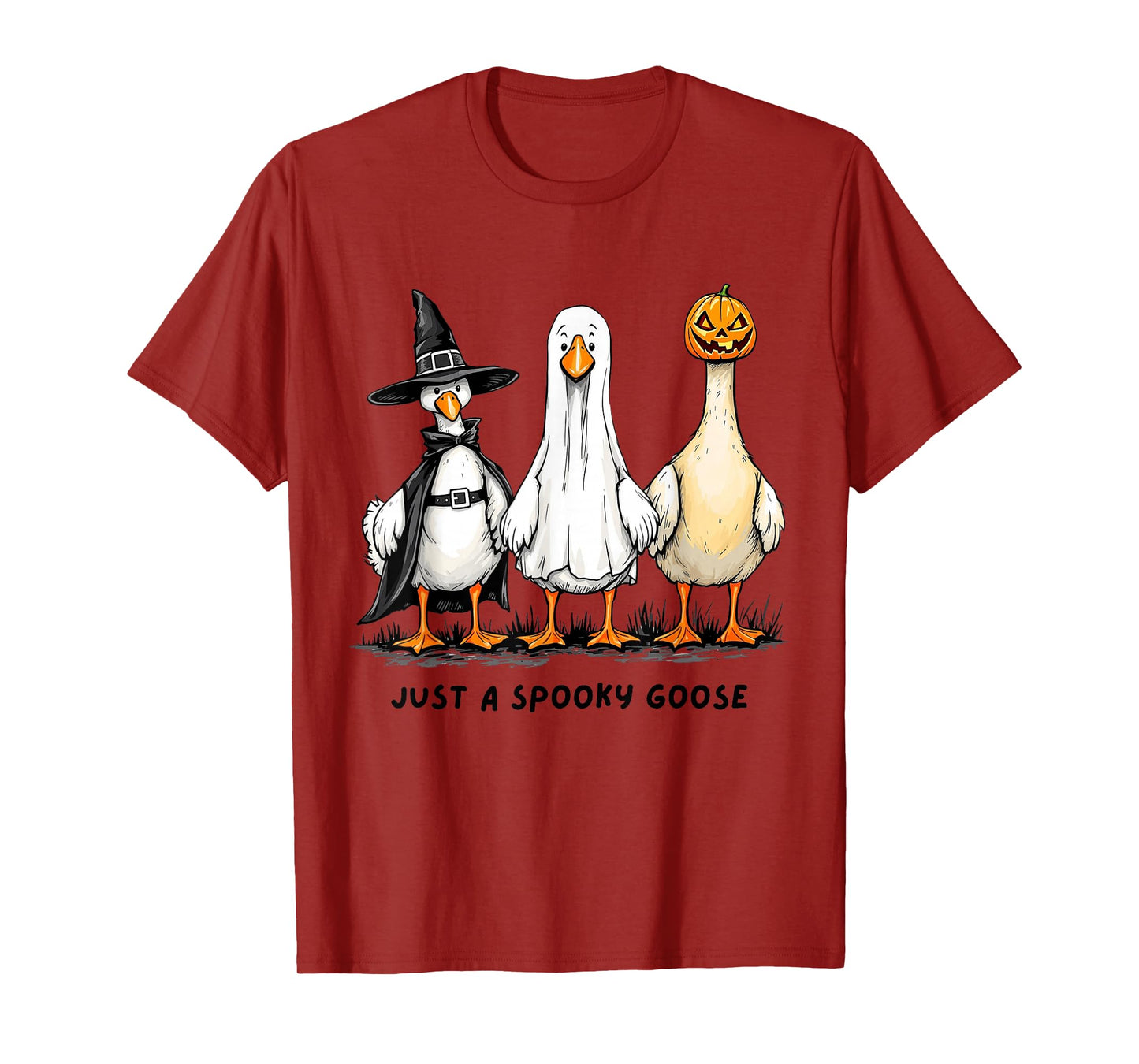 Just A Spooky Goose Halloween Silly Funny tee T-Shirt