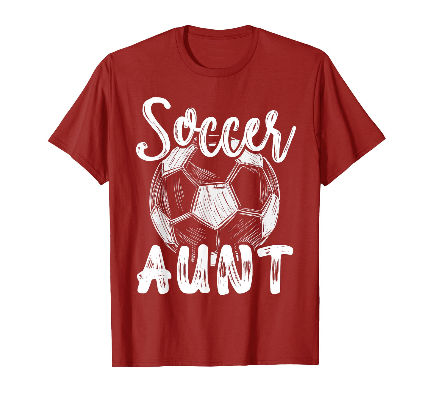 Soccer Aunt Women Family Matching Team Player Soccer Ball T-Shirt