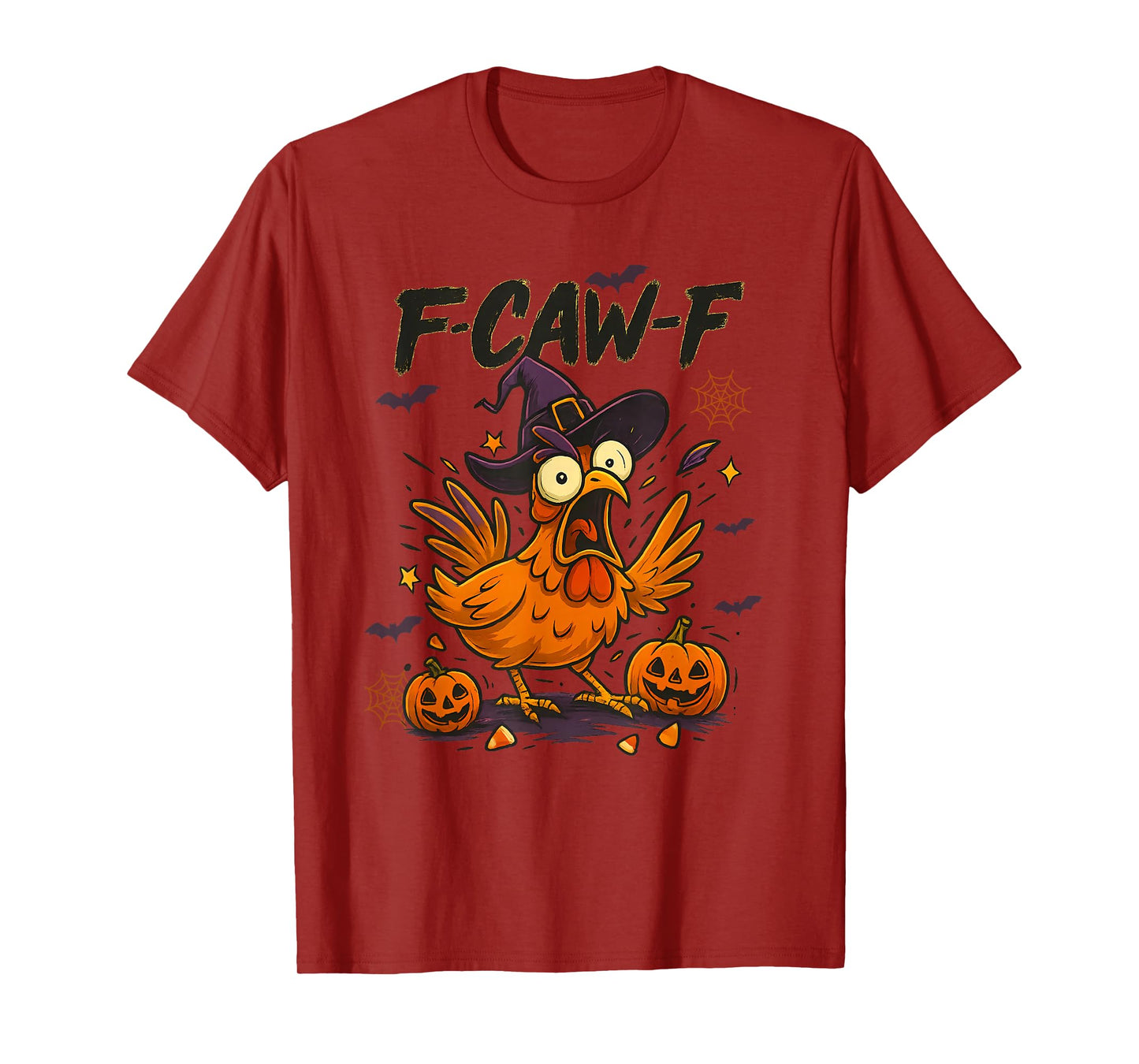 F-CAW-F Chicken Funny Halloween Spooky Meme T-Shirt