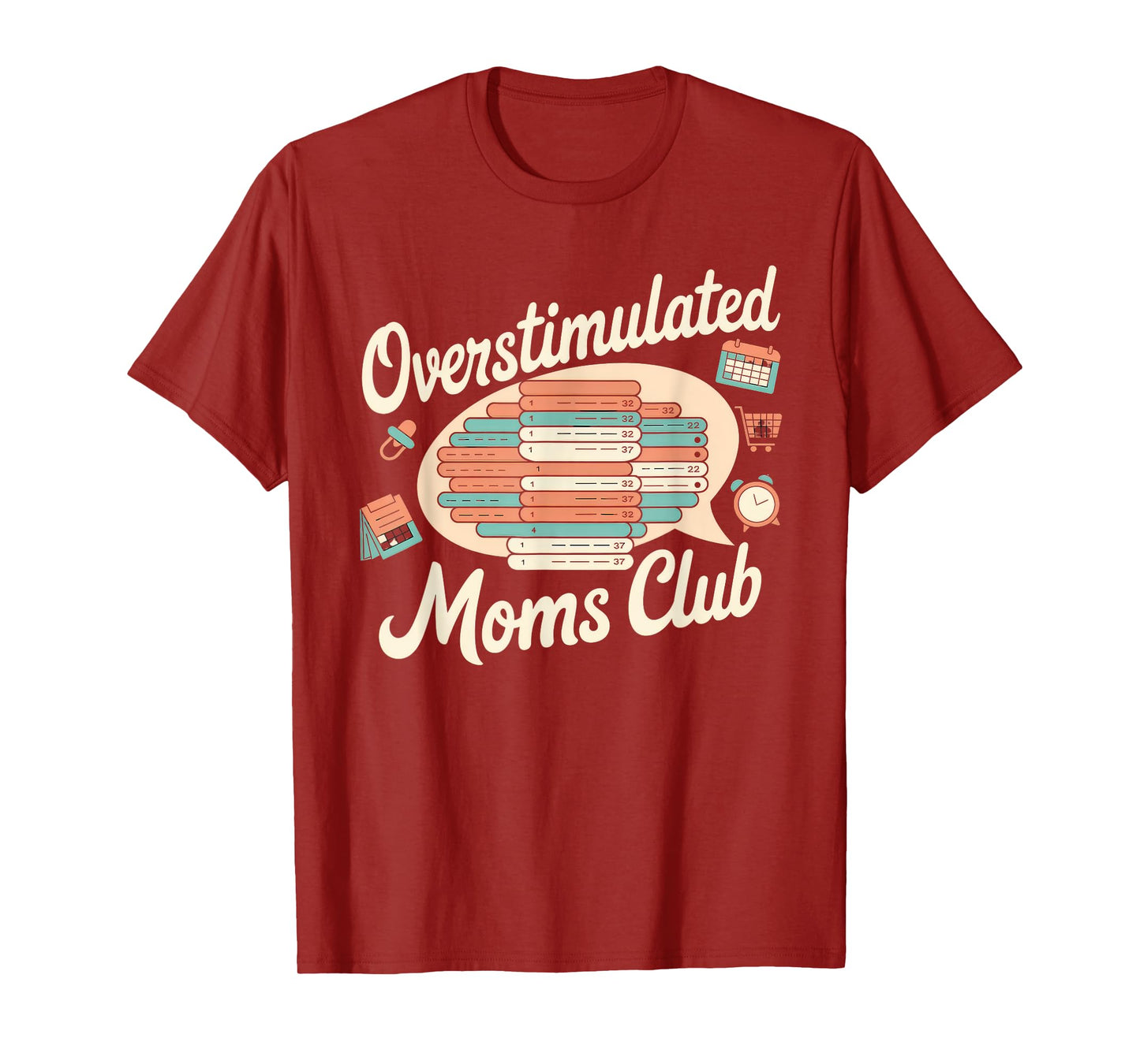 Overstimulated Moms Club Tshirt Mom Depression Mental Health T-Shirt