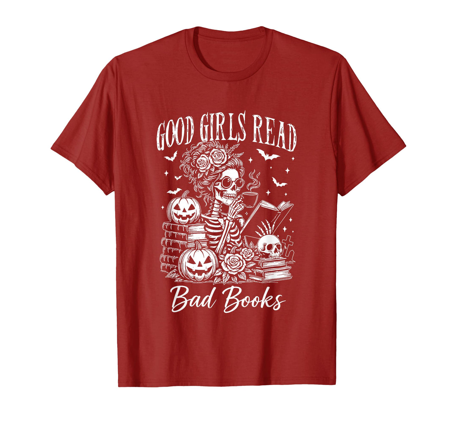 Good Girls Read Bad Books Funny Smut Reader Halloween T-Shirt