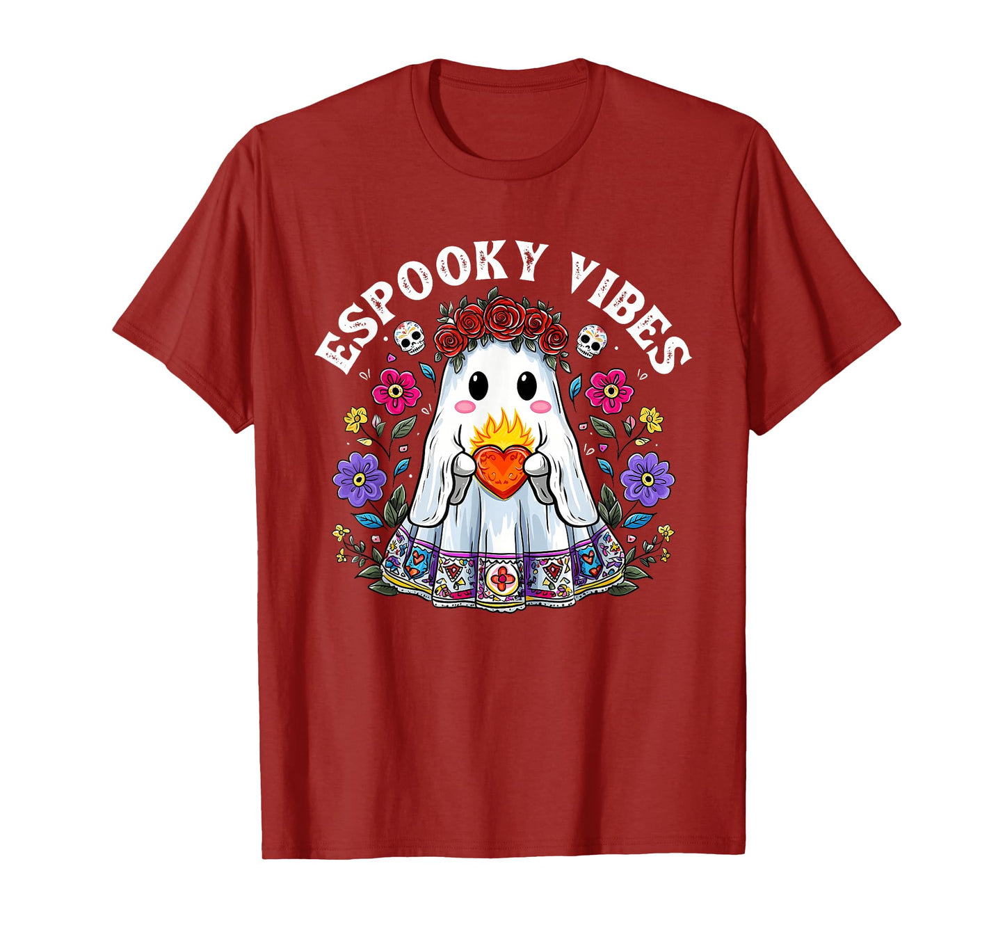 Espooky Vibes Maestra Halloween Spanish Mexican Teacher T-Shirt