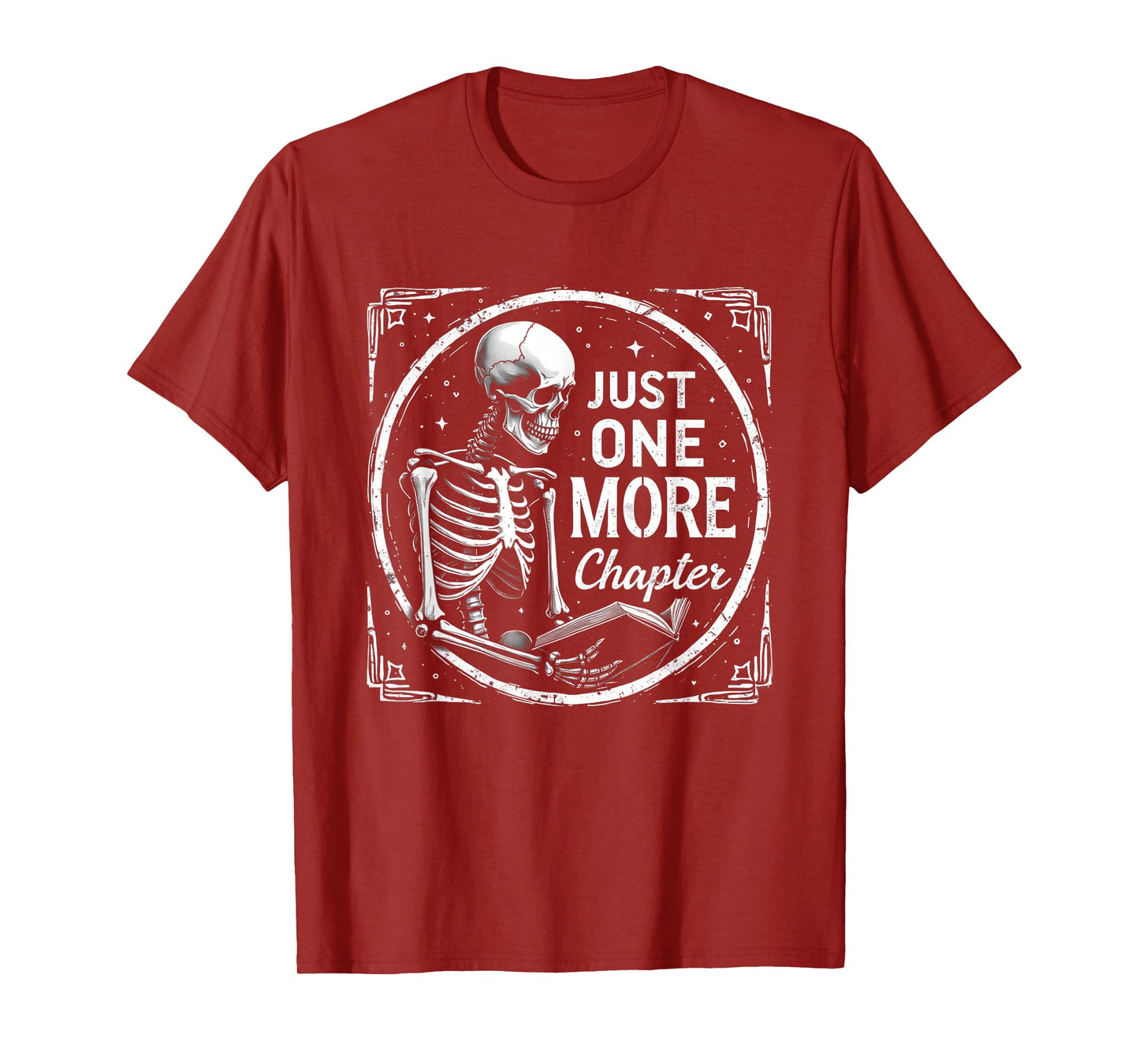 Just One More Chapter Skeleton Classic Book Lover Halloween T-Shirt