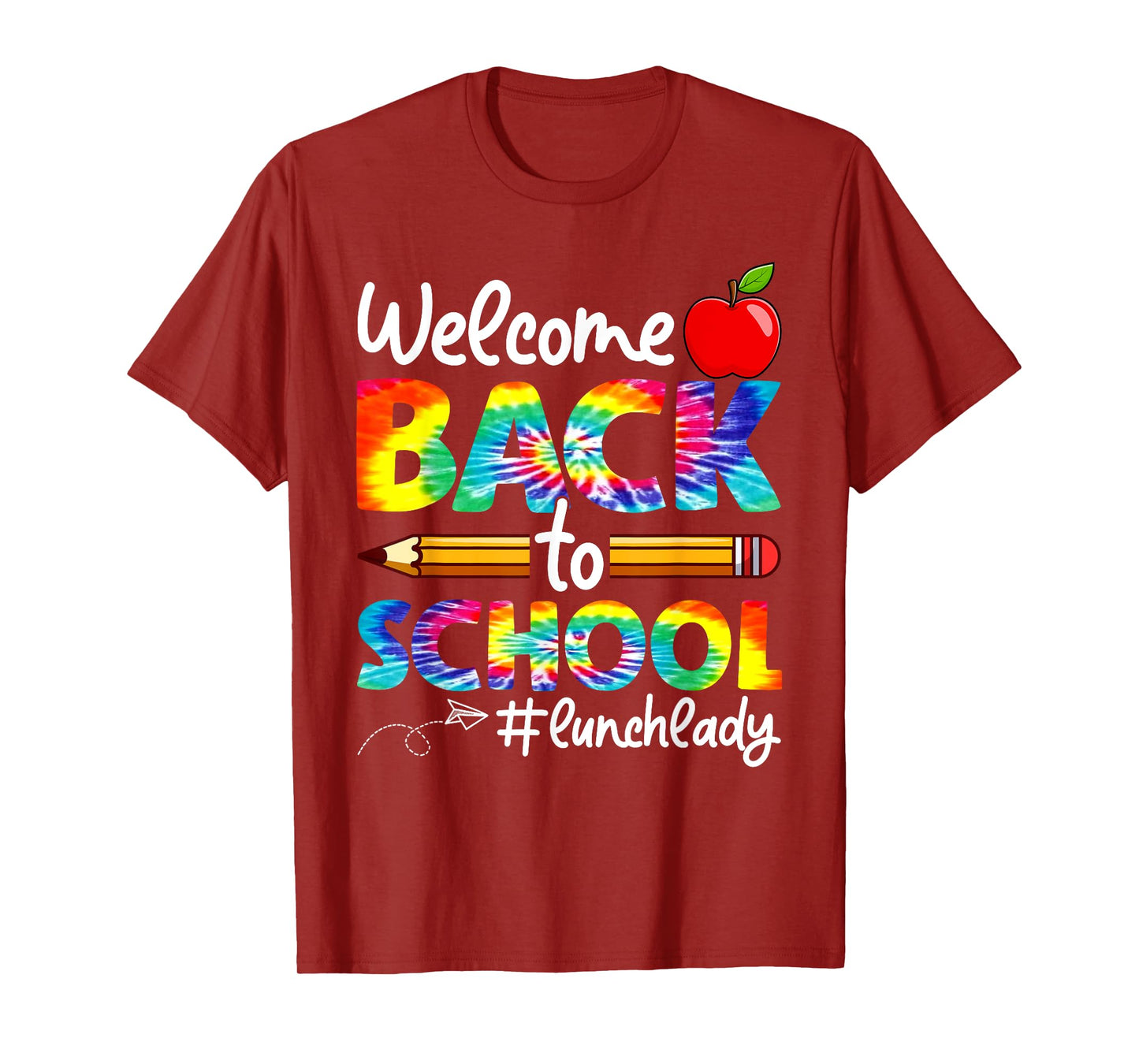 Welcome Back To School Lunch Lady Cafeteria Tie Dye Leopard T-Shirt