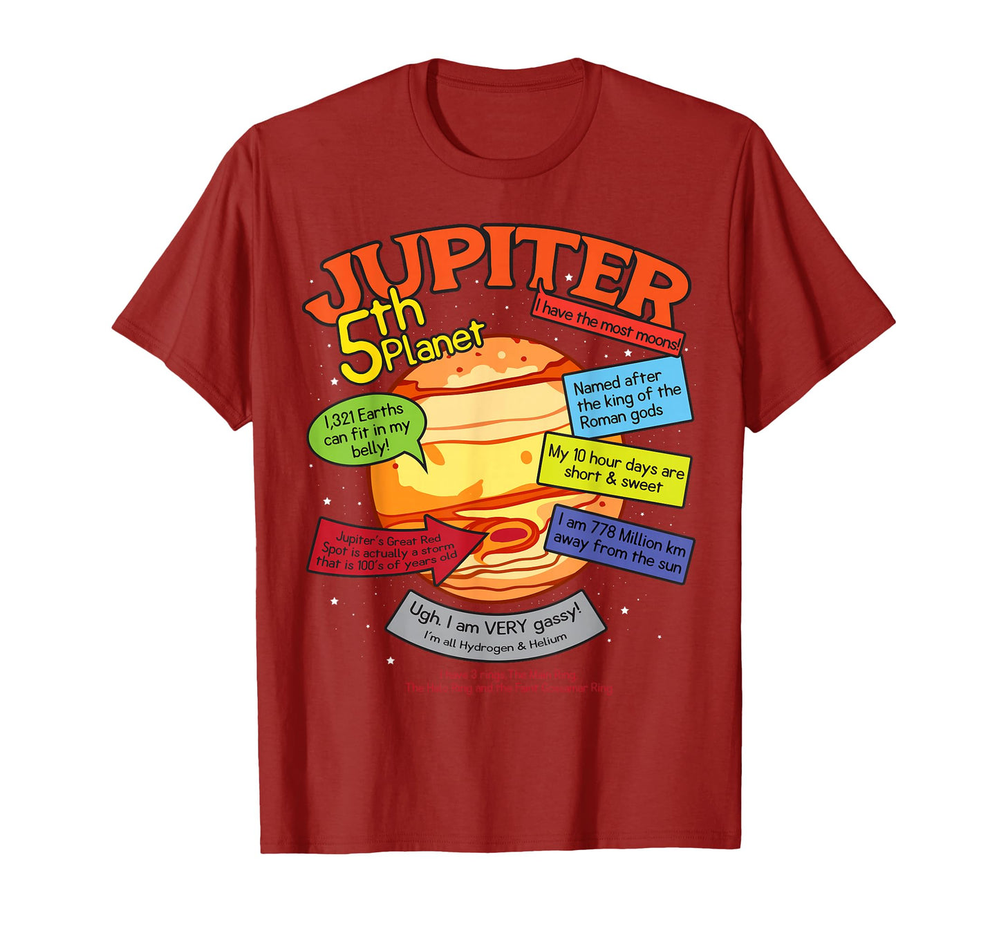 Teaching, learning, about space - Jupiter, planets, gift T-Shirt