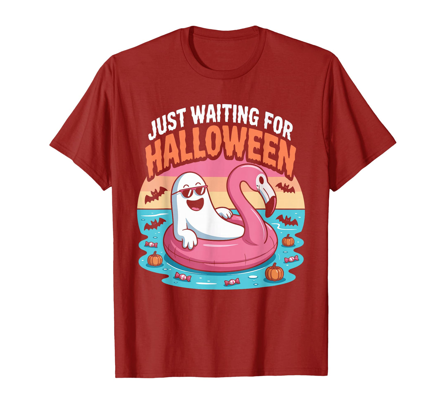 Spooky Summer Boo Ghost Just Waiting for Halloween T-Shirt