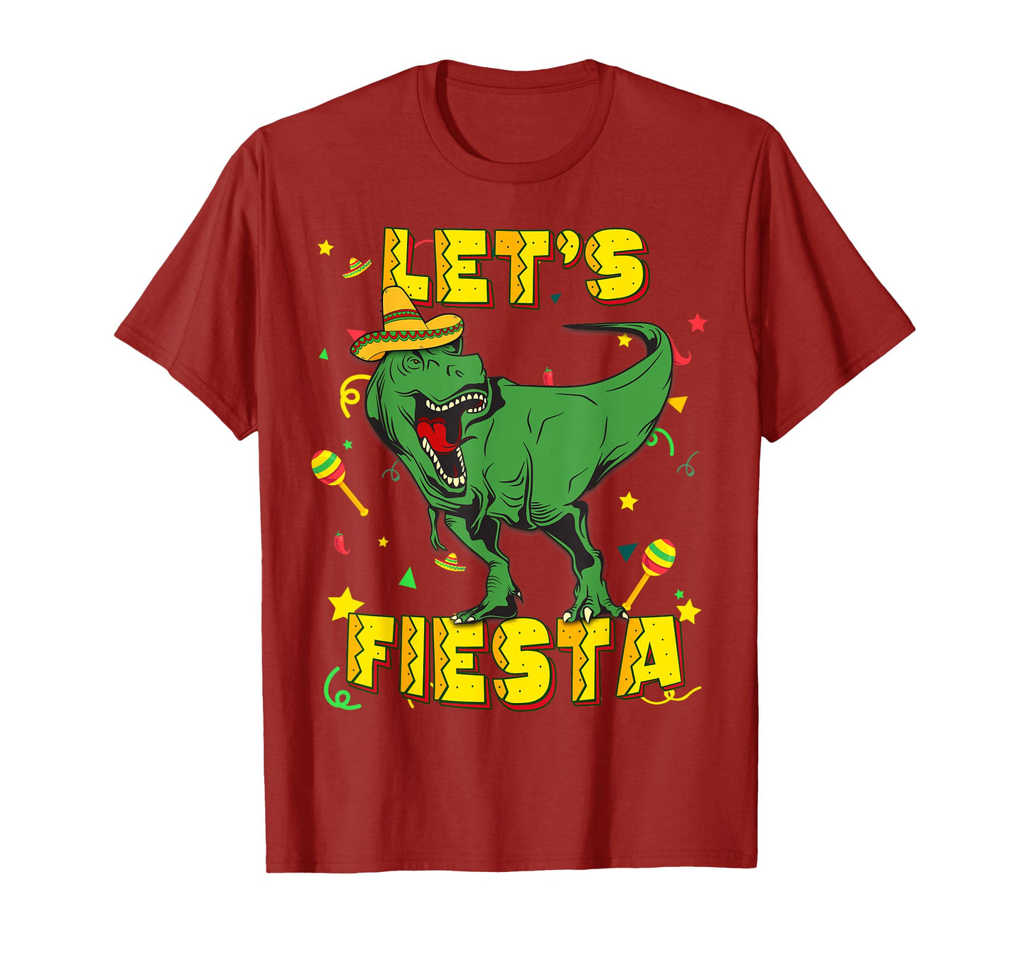 T Rex Cinco De Mayo Shirt Tyrannosaurus Dinosaur Lets Fiesta T-Shirt