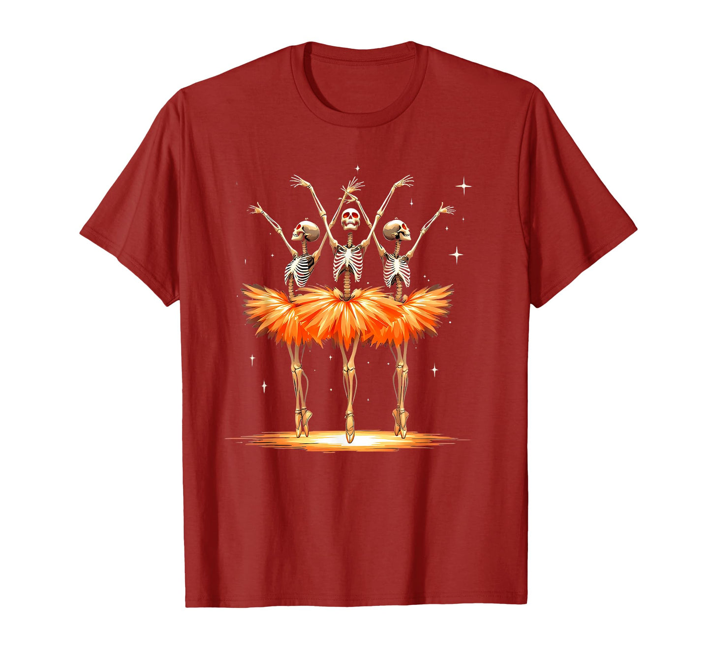 Spooky Ballerinas Halloween Ballet Skeleton Haunted Dance T-Shirt