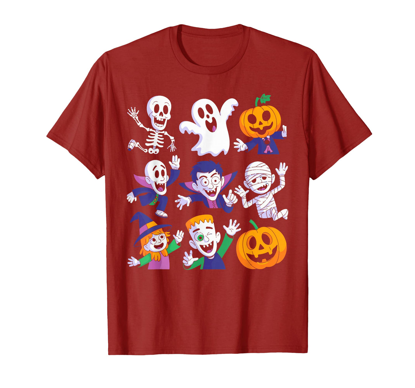 Halloween Costume Dance Skeleton Ghost Pumpkin Boys Girls T-Shirt