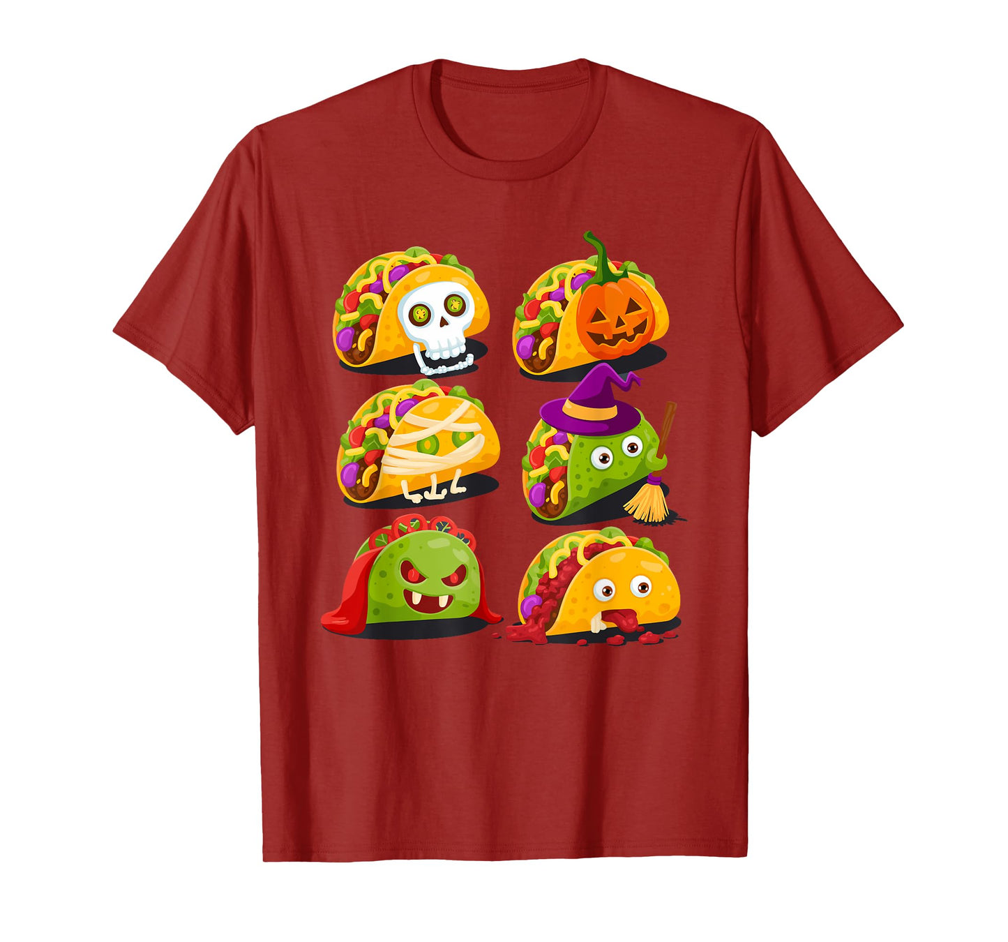 Halloween Tacos Taco Skeleton Witch Mummy Cinco De Mayo T-Shirt