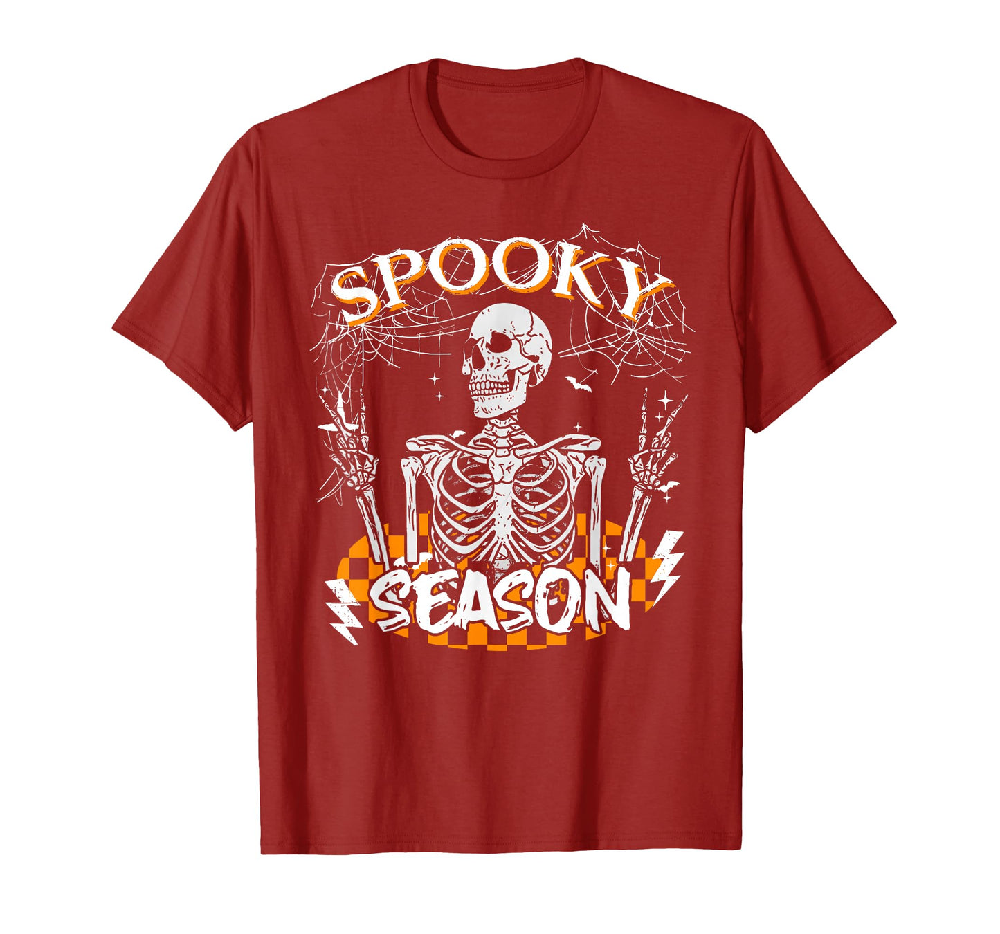 Spooky Season Retro Skeleton Halloween Ghost Men Women Teens T-Shirt