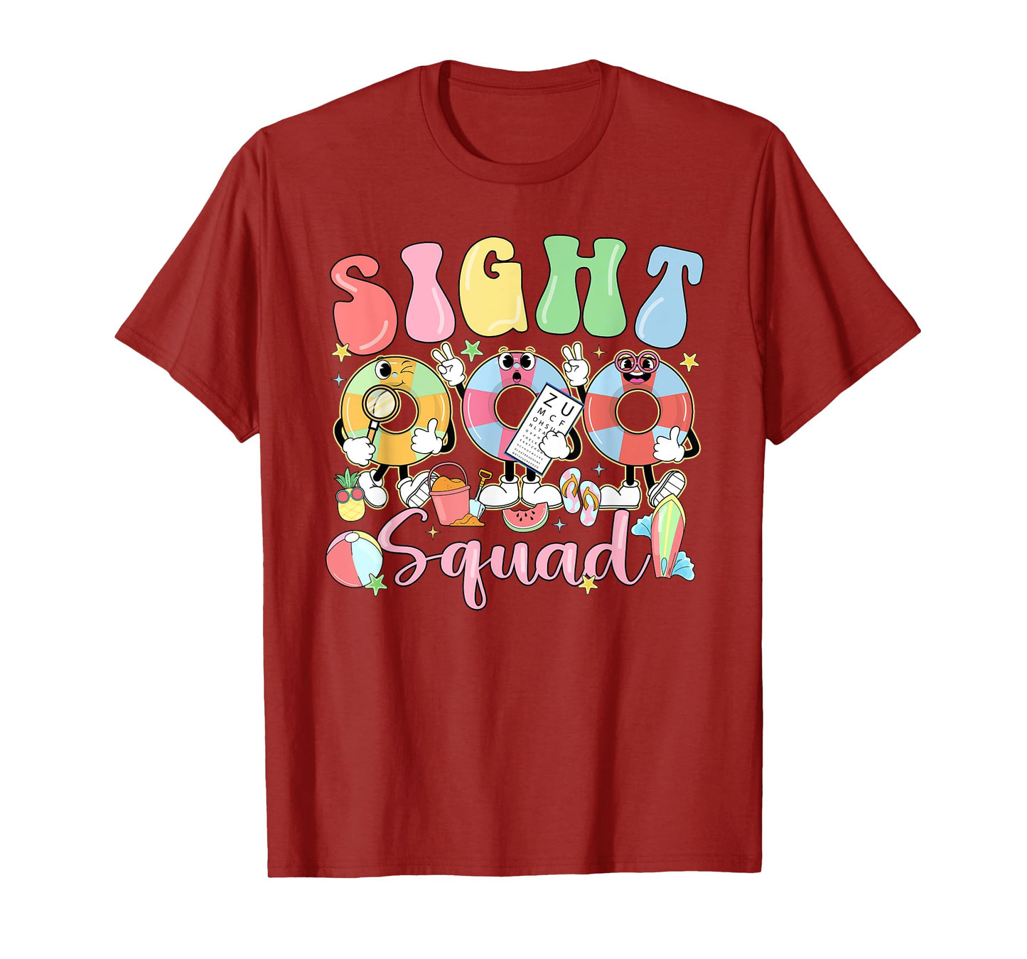 Sight Squad Summer Vibes Funny Optometry Ophthalmologist T-Shirt