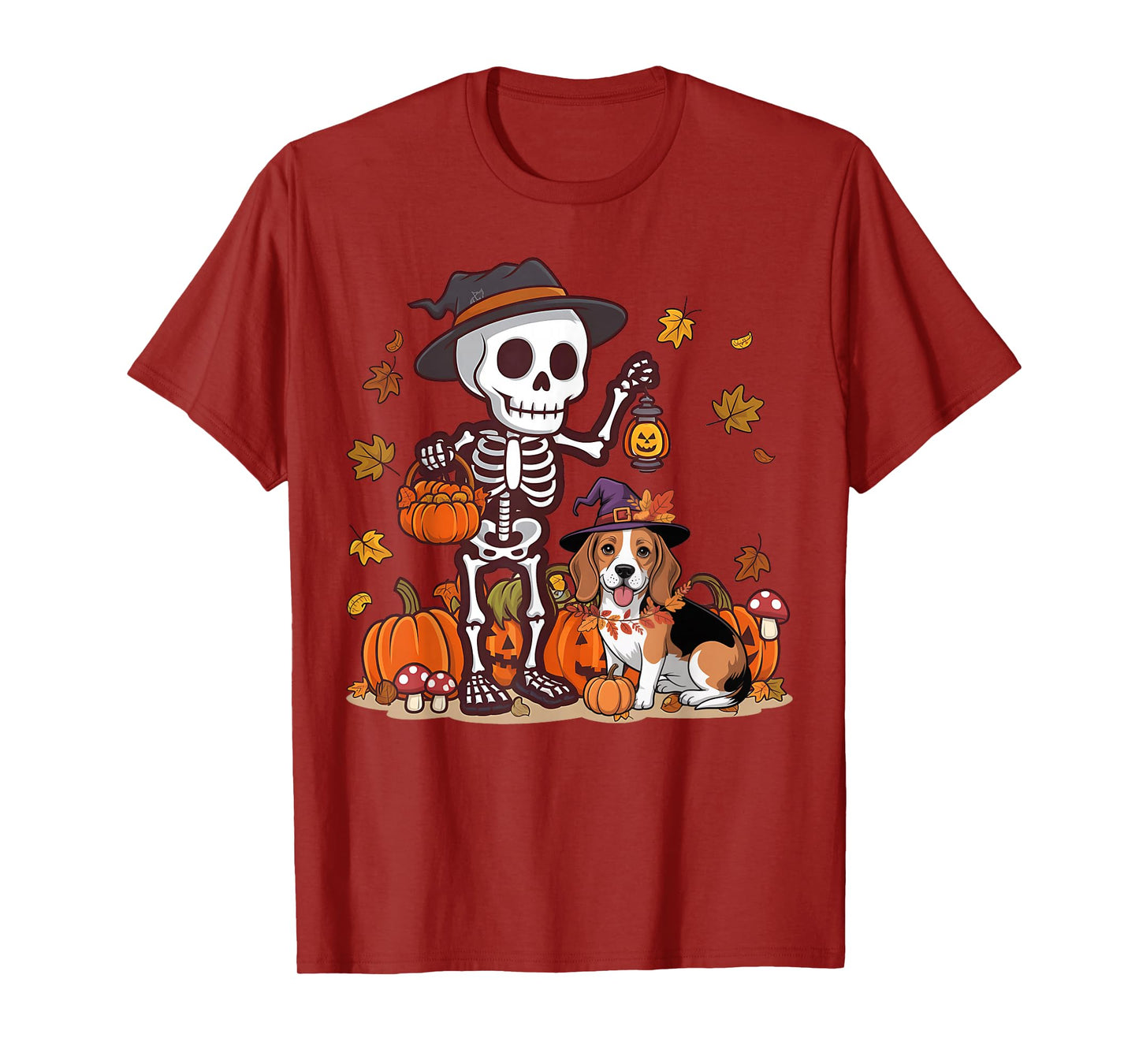 Funny Beagle Skeleton Spooky Dog Lover Halloween T-Shirt