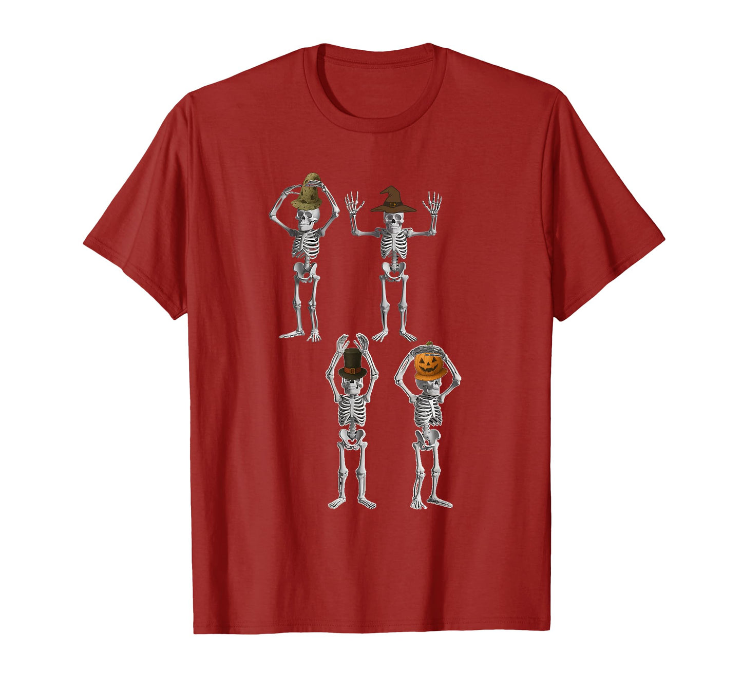 O-H-I-O Skeleton, Zombie, Witch and Pumpkin Halloween Funny T-Shirt