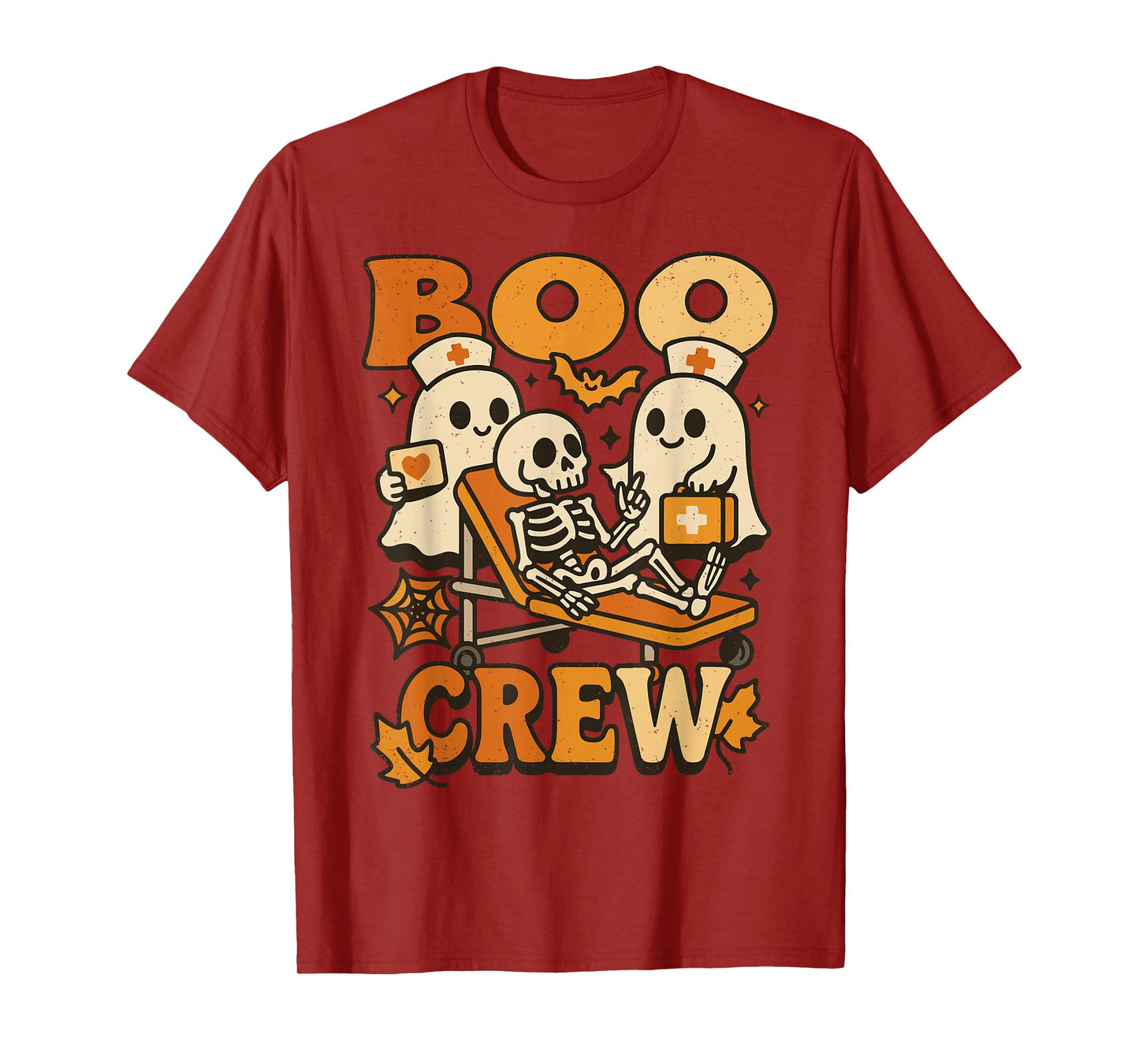 Boo Crew Halloween Nurse Ghost RN Nursing Student Spooky T-Shirt