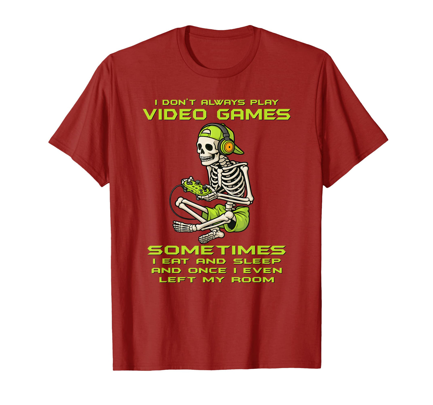 Gamer Skeleton Sarcastic Video Gaming Boys Men Kids T-Shirt