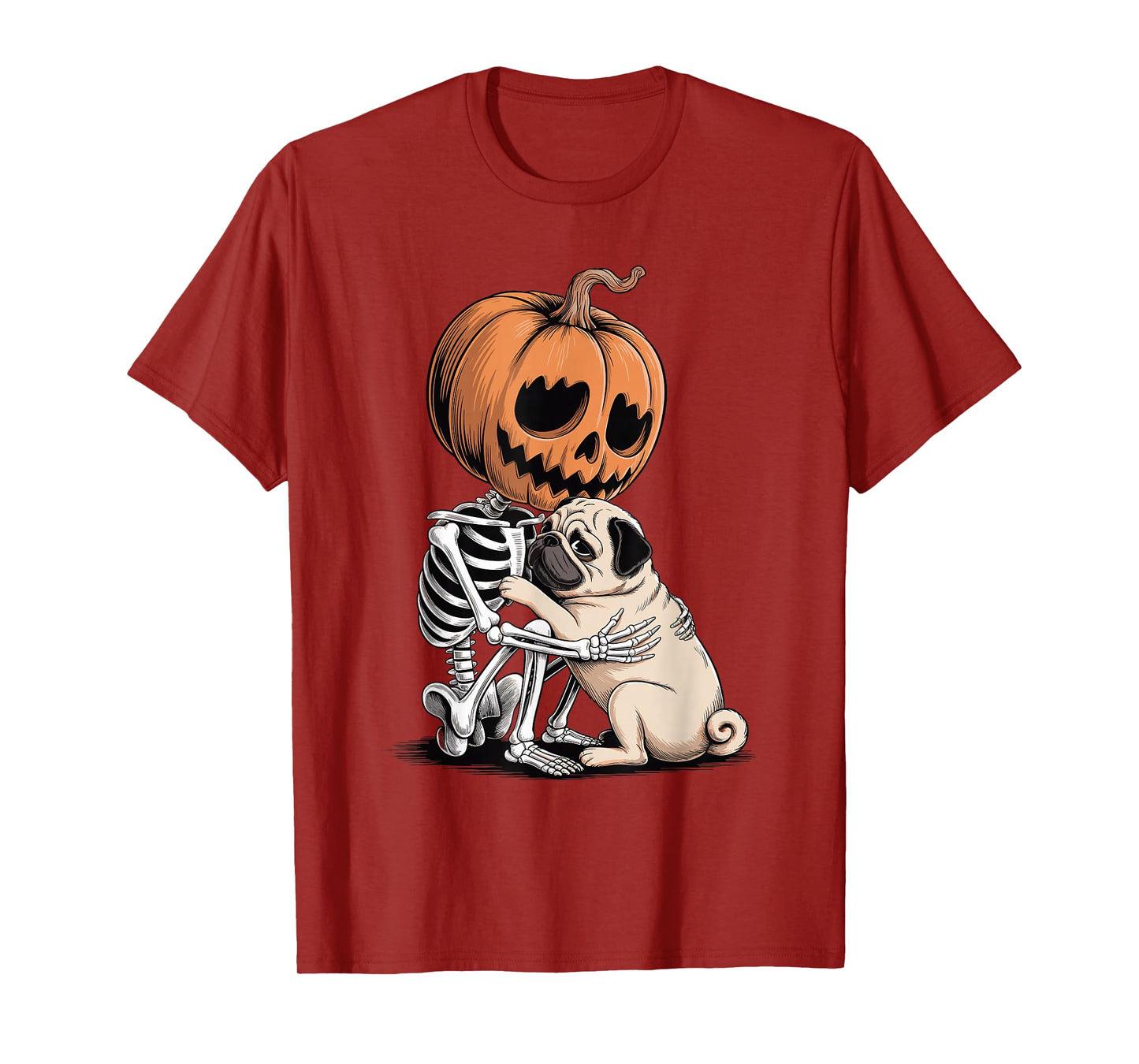 Halloween Skeleton Pug Pugs T-Shirt