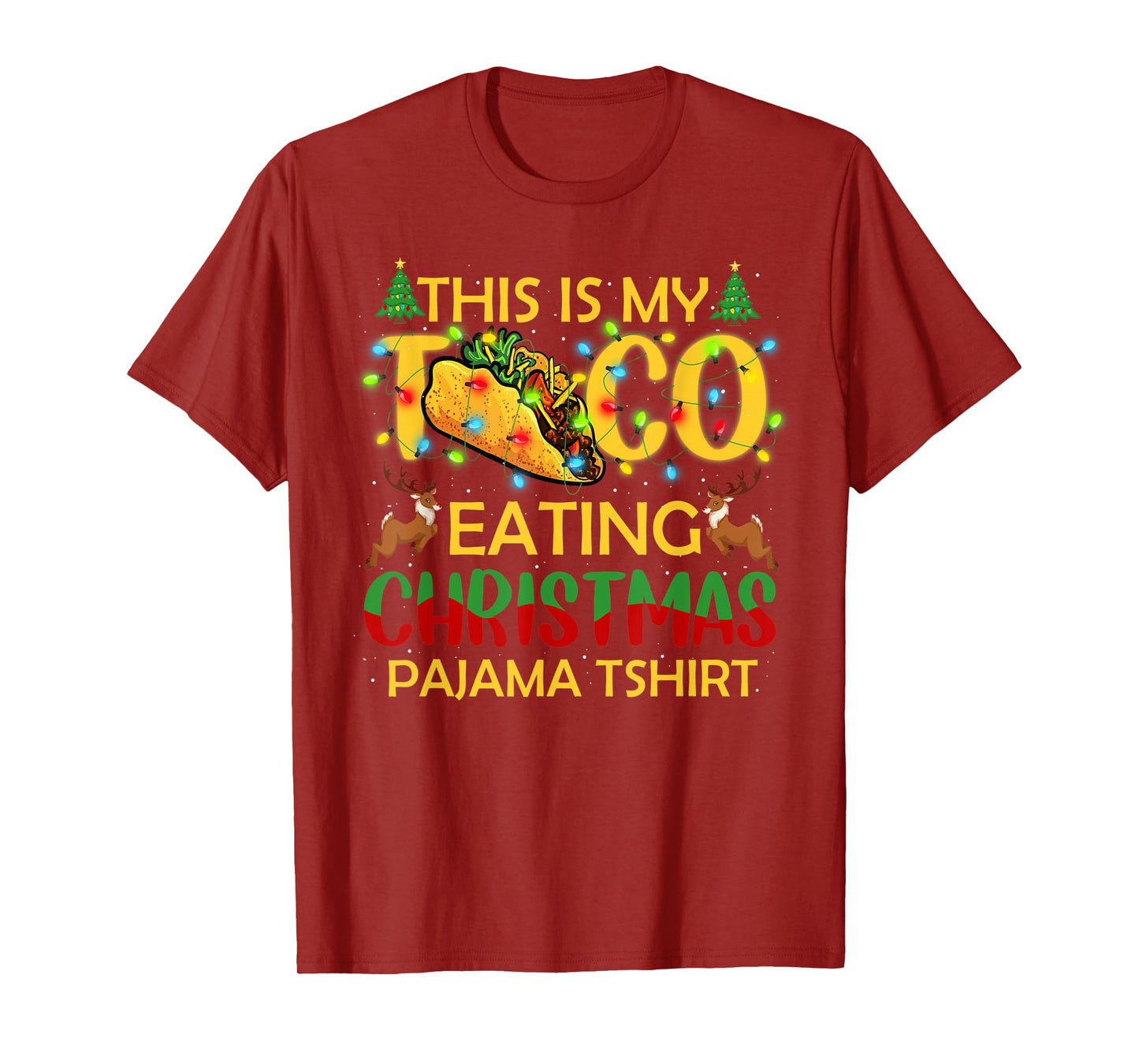 This Is My Christmas Pajama Funny Tacos Lover T-Shirt