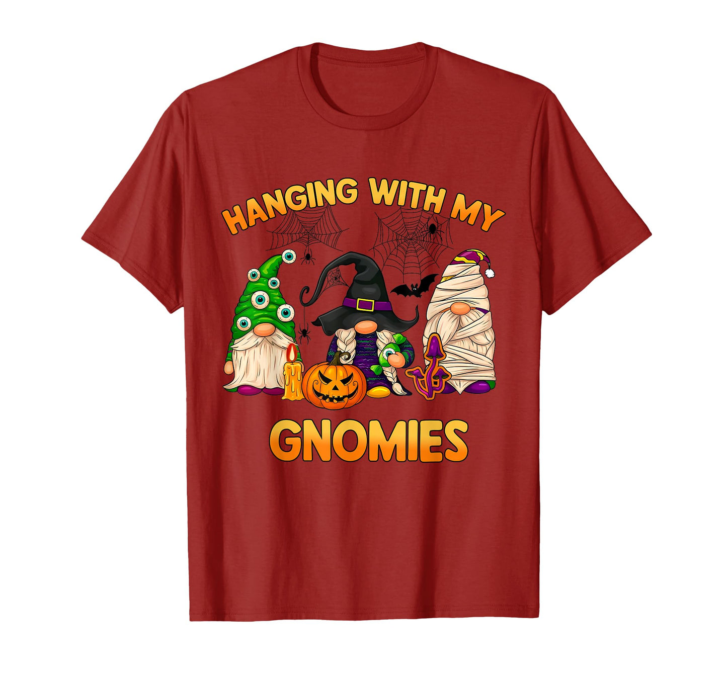 Funny Gnome Hanging with My Gnomes Halloween T-Shirt