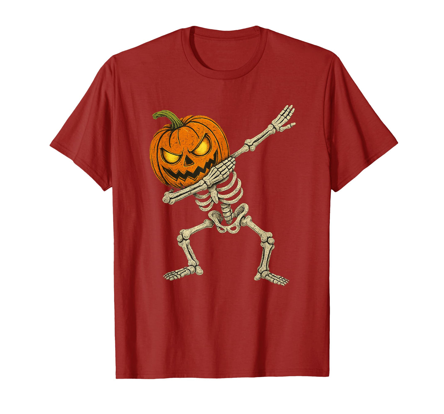 Halloween Boys Dabbing Skeleton Scary Pumpkin Jack O Lantern T-Shirt