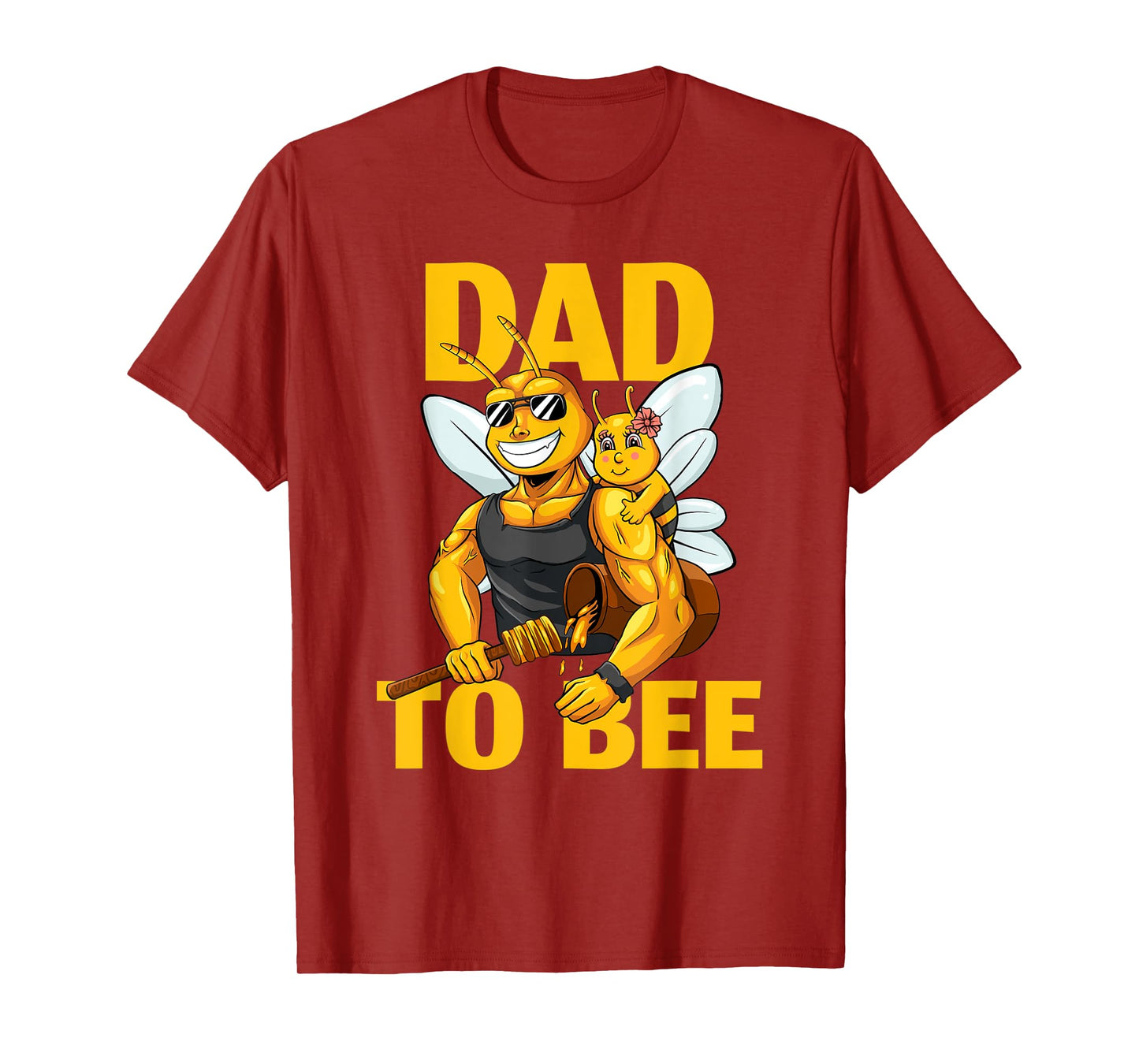 Mens Dad To Bee Beekeeping Father Baby Announcement Girl Daughter T-Shirt