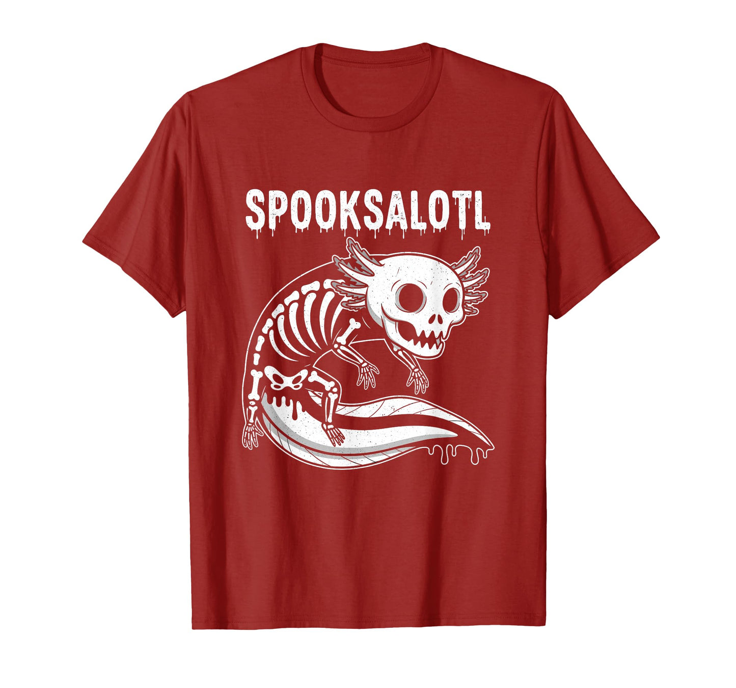 Spooksalotl White Skeleton T-Shirt